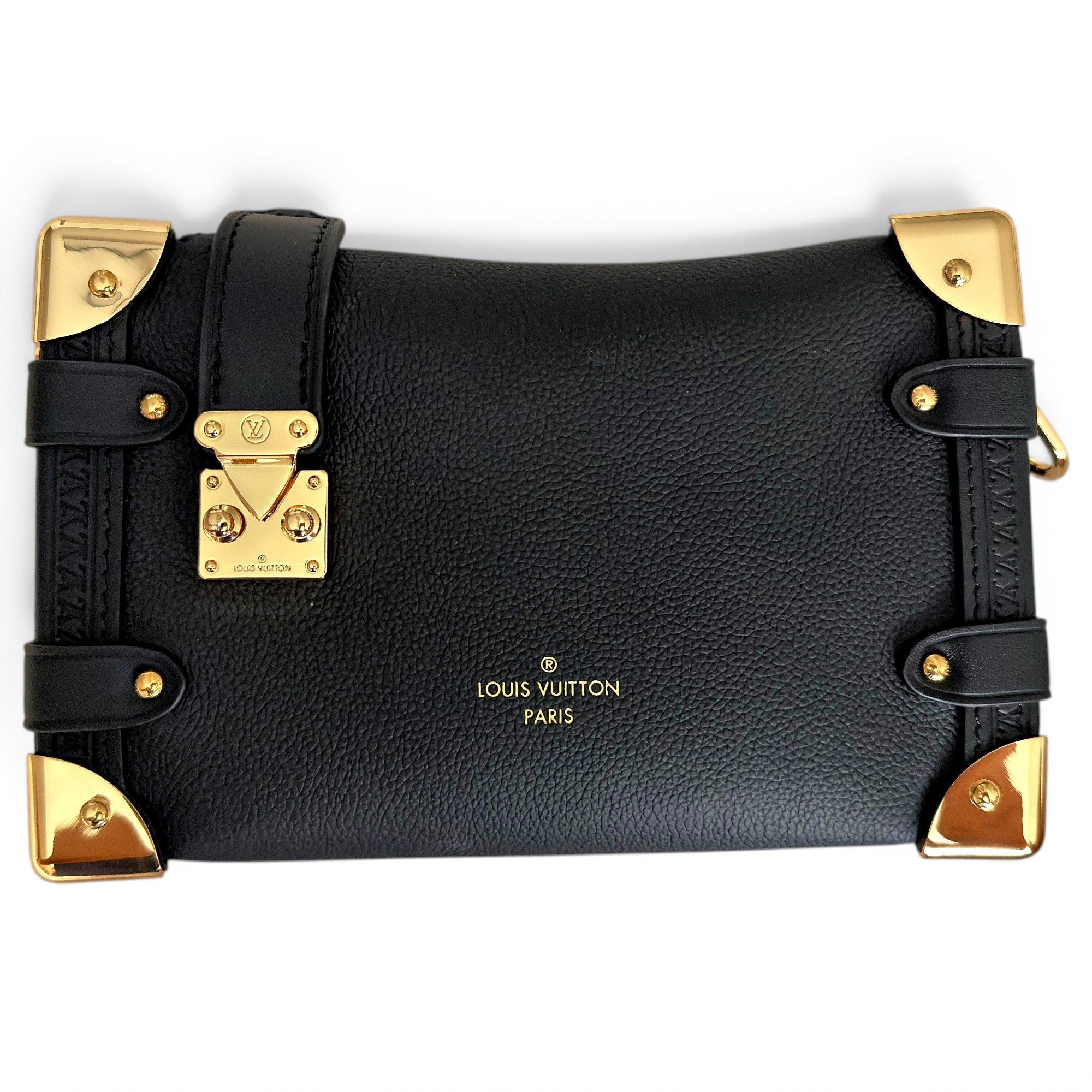 Side Trunk leather crossbody bag