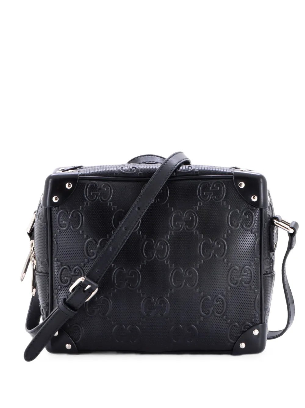 Square Shoulder Bag GG Embossed Perforated Leather crossbody bag