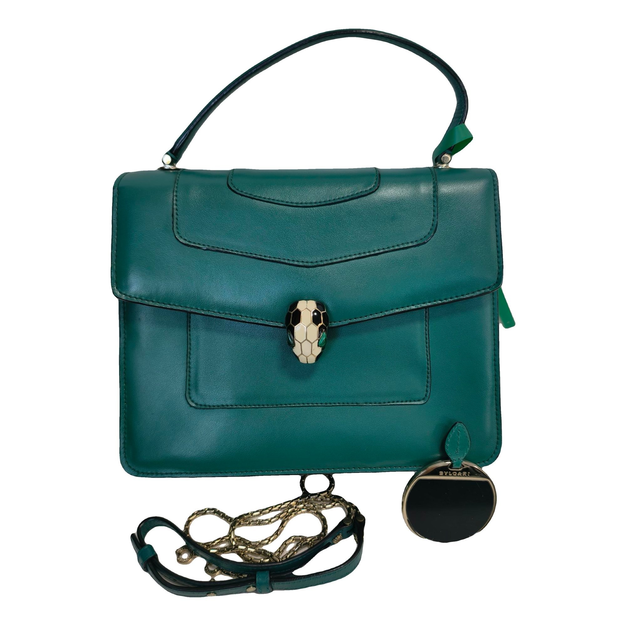 Serpenti leather handbag