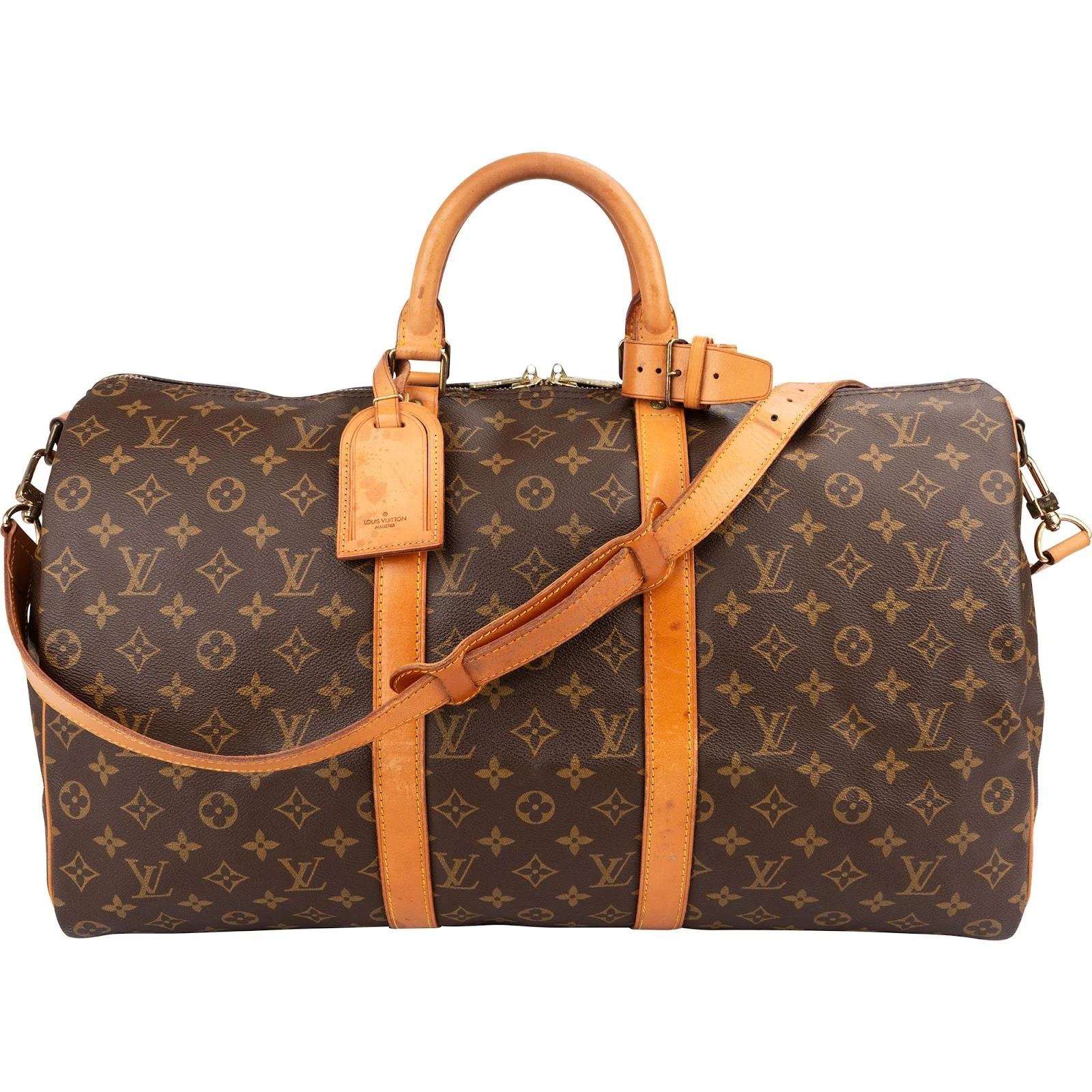 Keepall leather travel bag