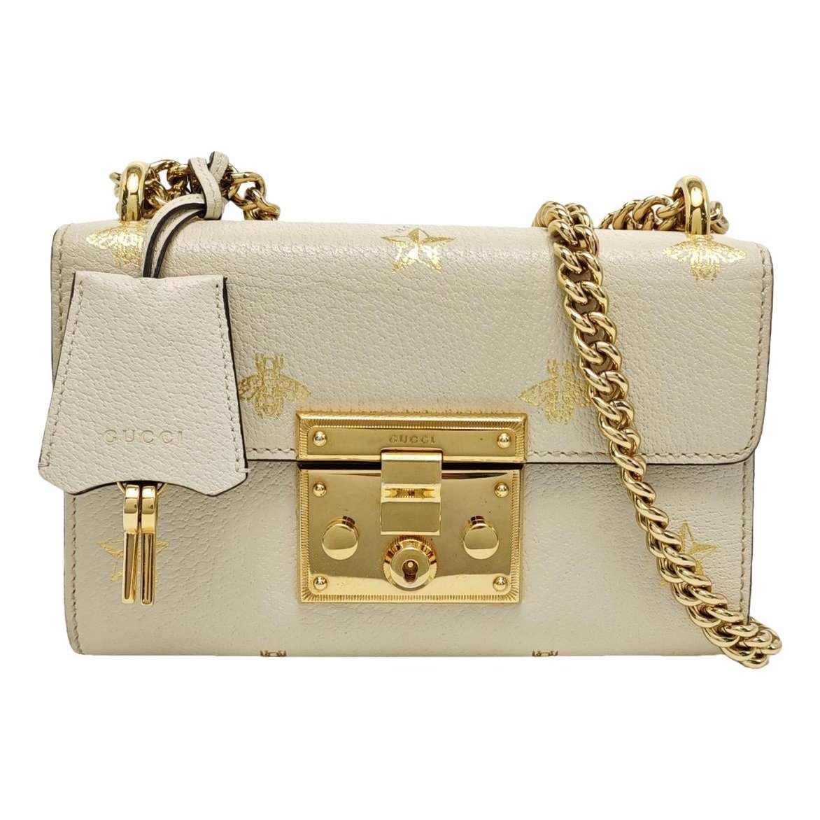 Padlock leather handbag