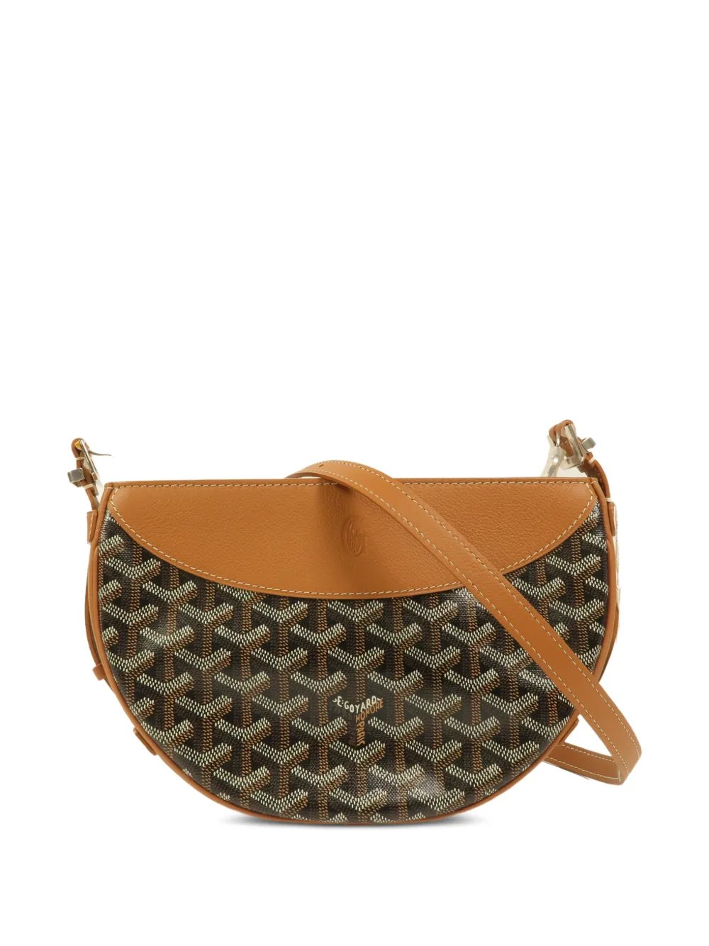 Hirondelle Goyardine canvas shoulder bag