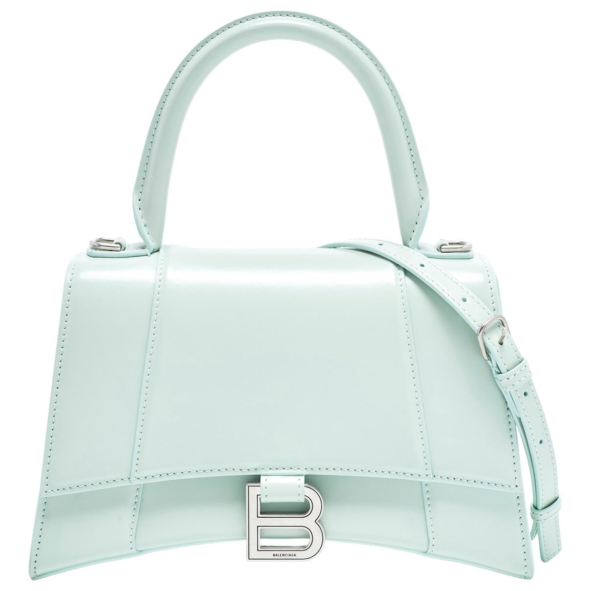 Hourglass leather satchel