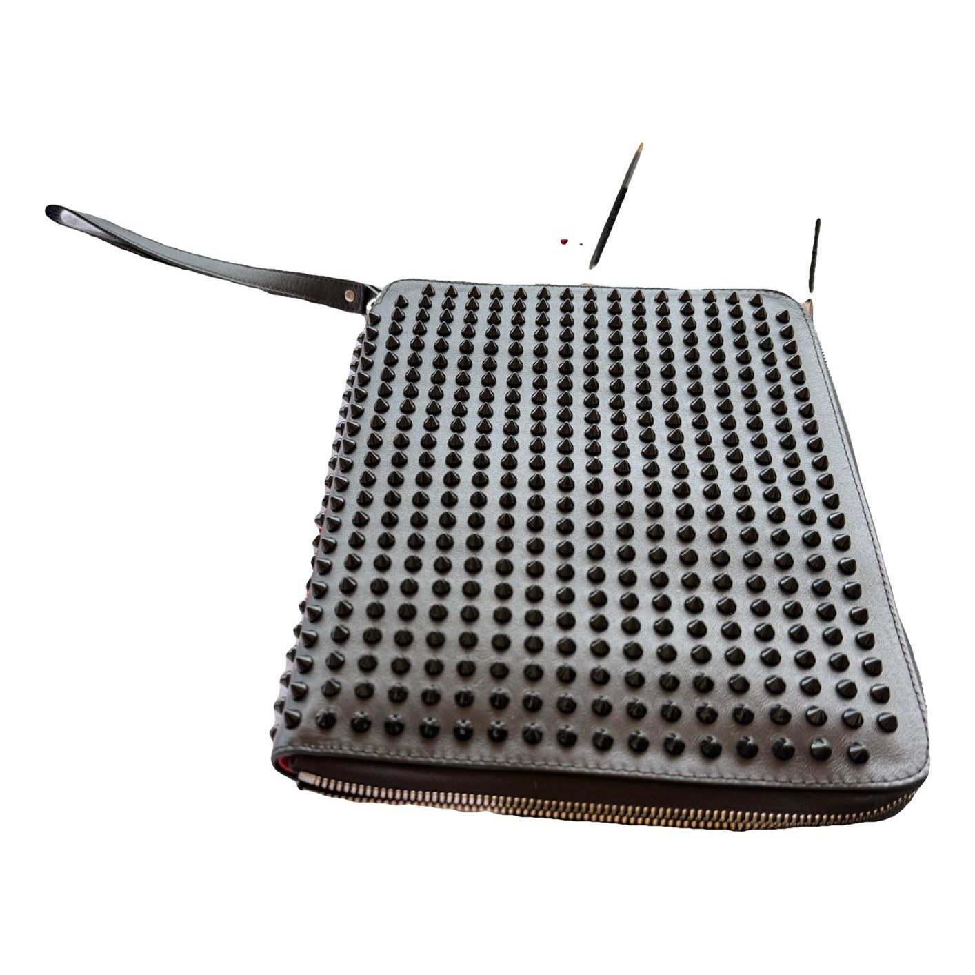 Loubiposh leather clutch bag