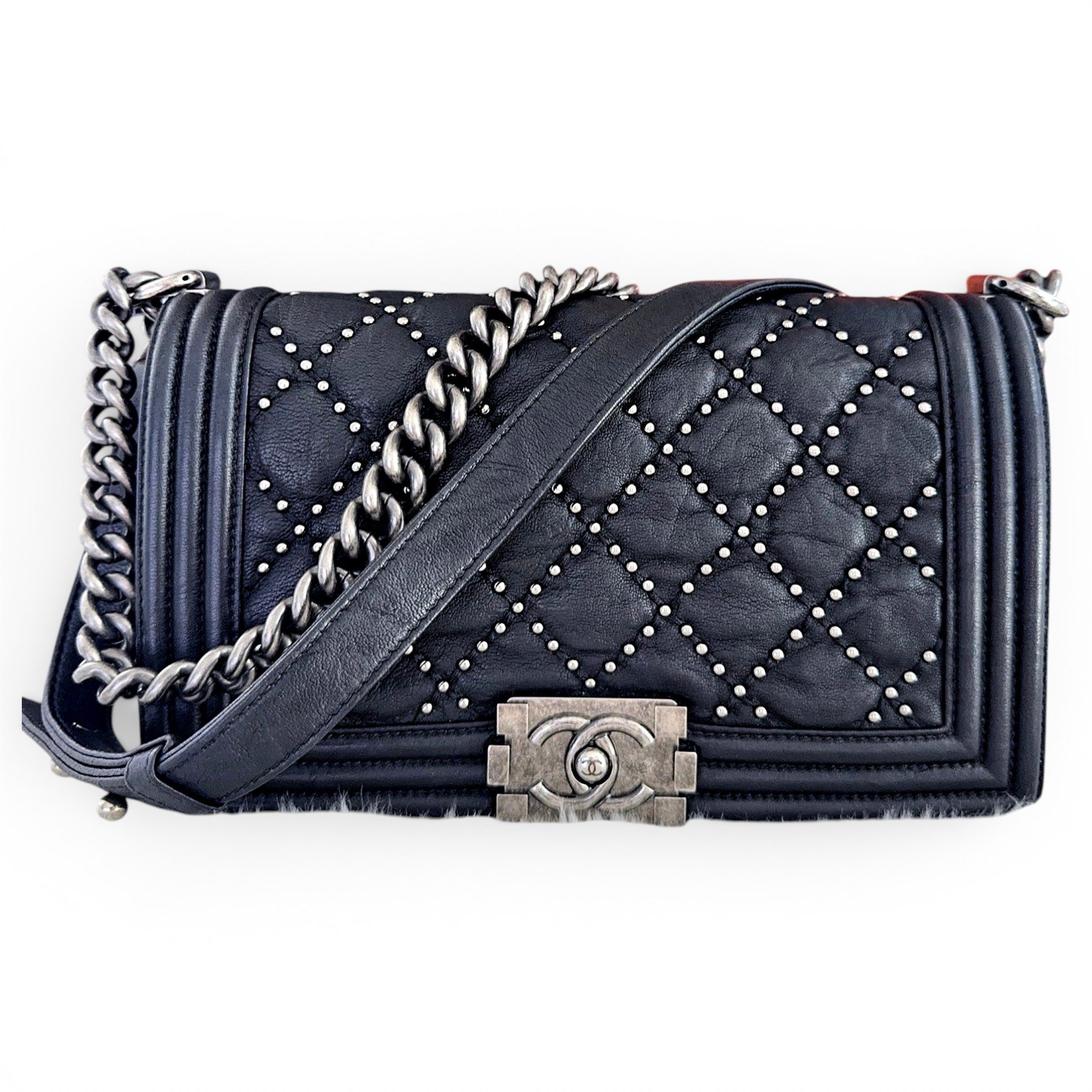 Boy leather crossbody bag