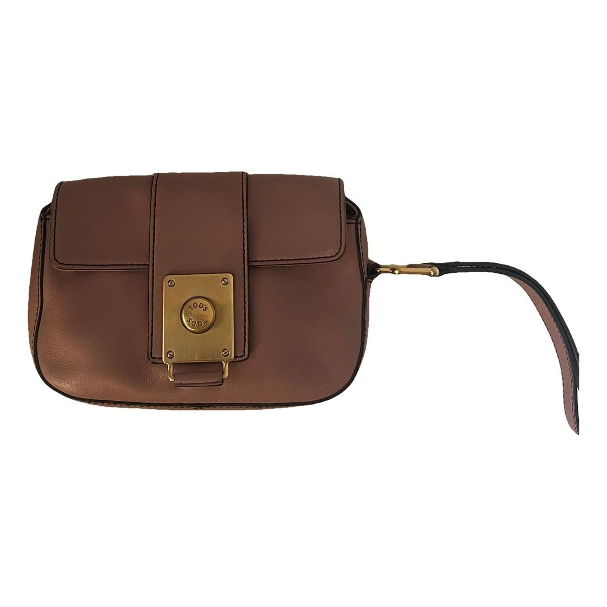 Leather clutch bag
