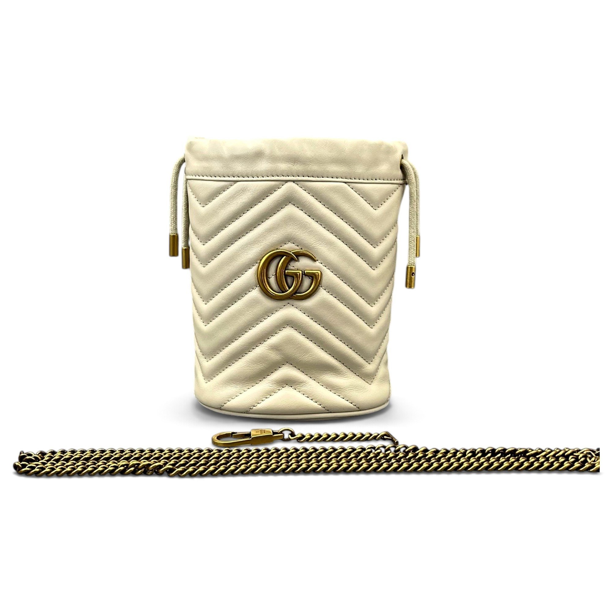 GG Marmont Chain Bucket leather crossbody bag