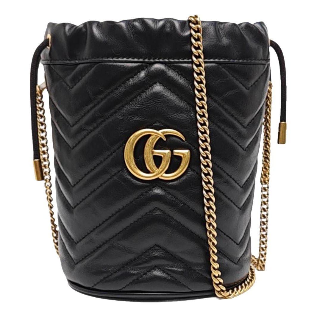 GG Marmont Chain Bucket leather handbag
