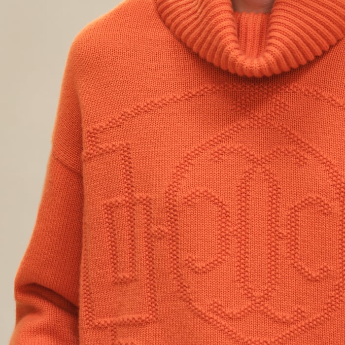 Cashmere "H Lift" Long-sleeve Sweater
