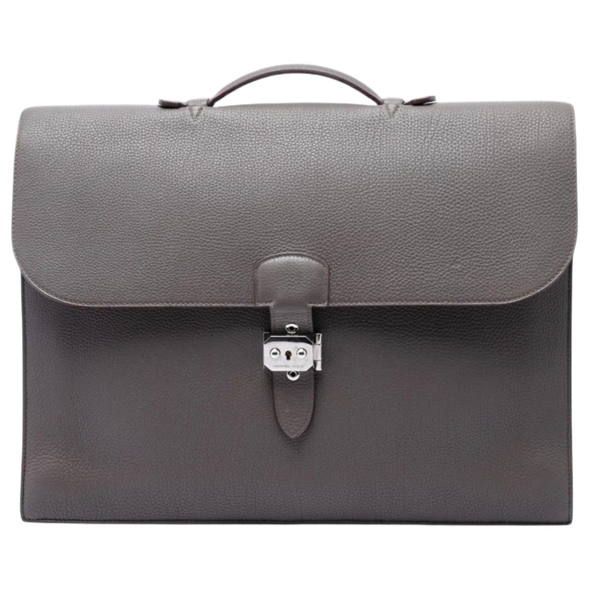H leather handbag