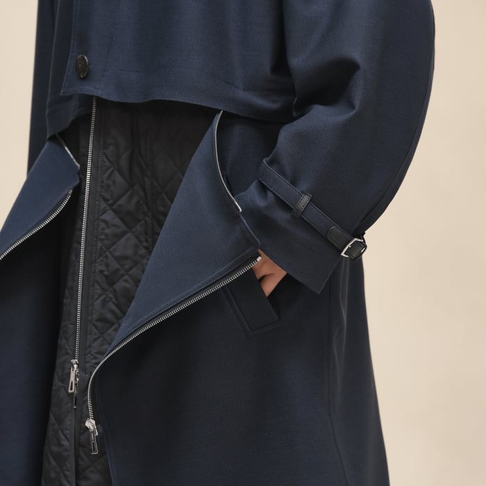 Bleu Céleste Modular Quilted Coat