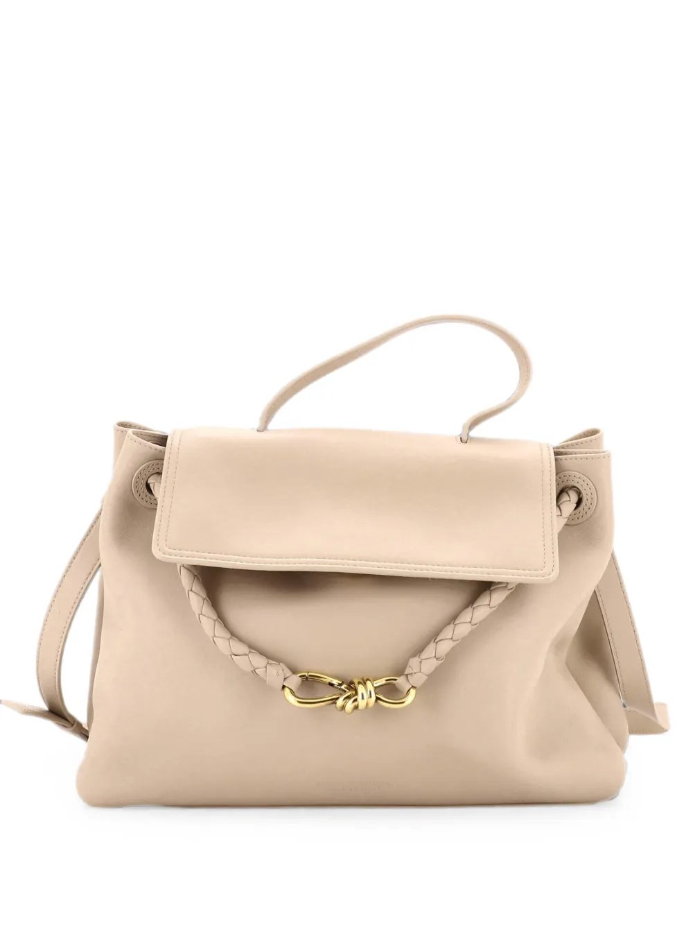 Ciao Ciao Top Handle Bag Leather with Intrecciato Detail Medium satchel
