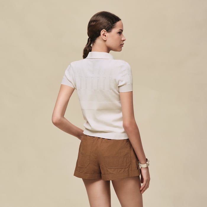 Blanc Naturel Short-sleeve Polo Shirt