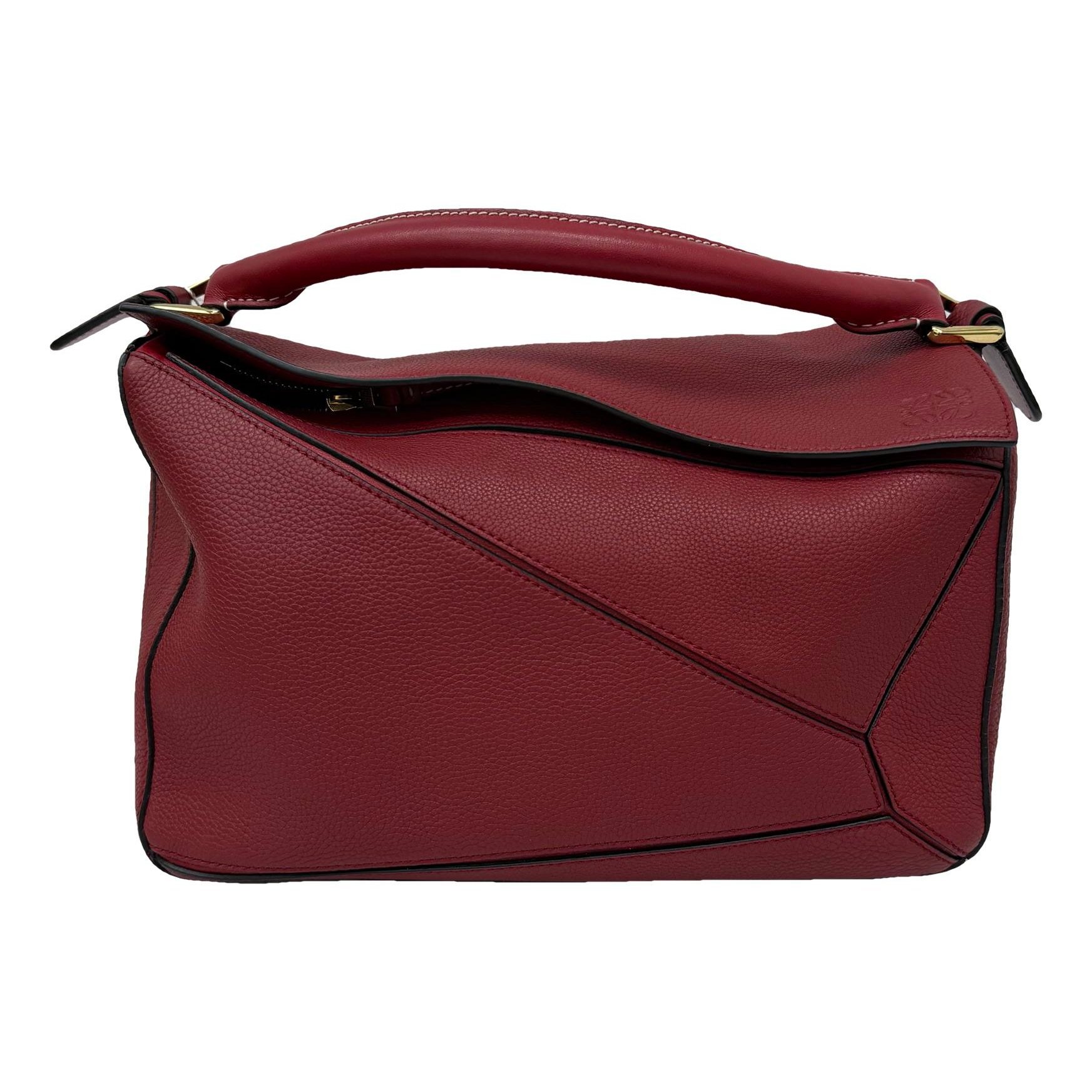 Puzzle leather handbag