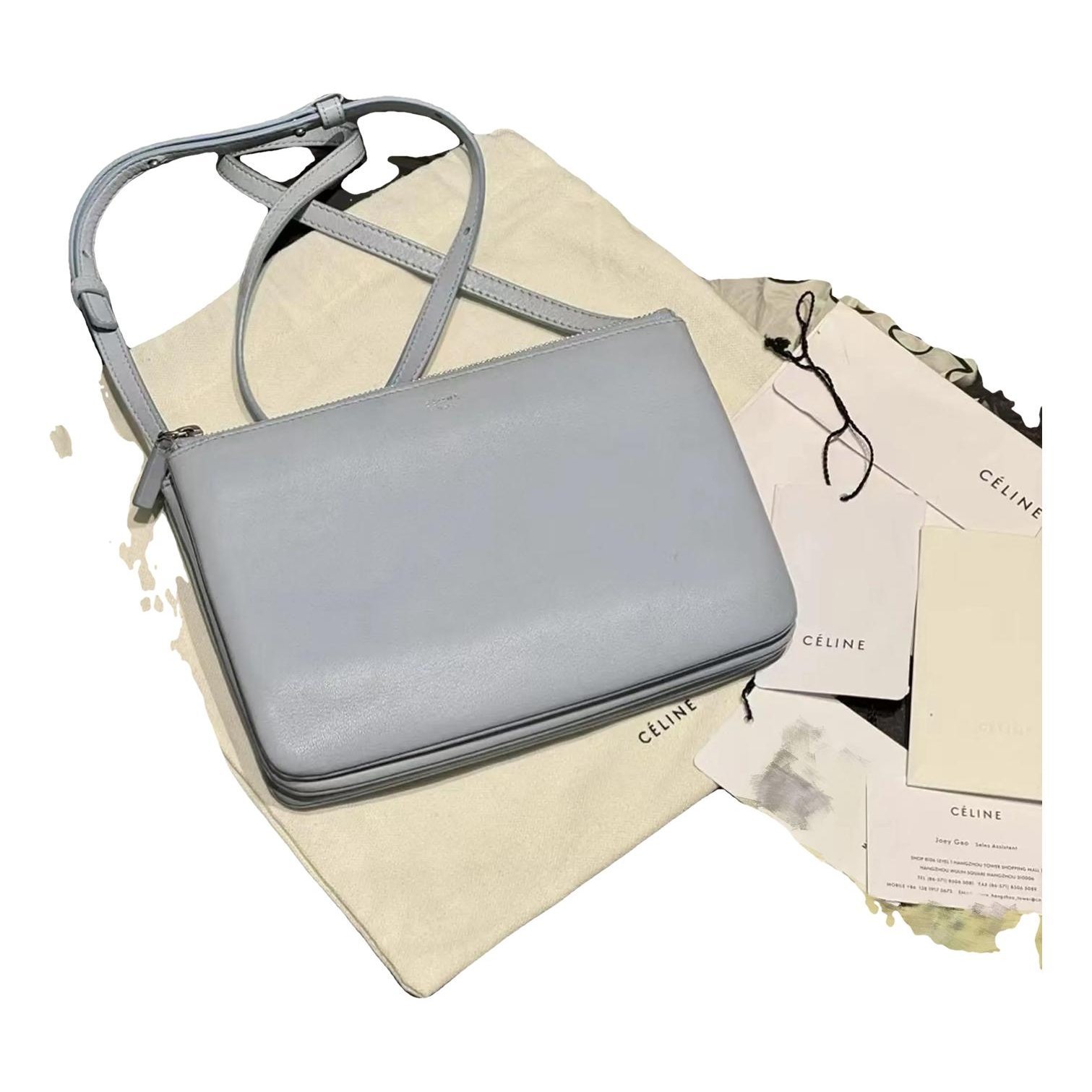 Trio leather crossbody bag
