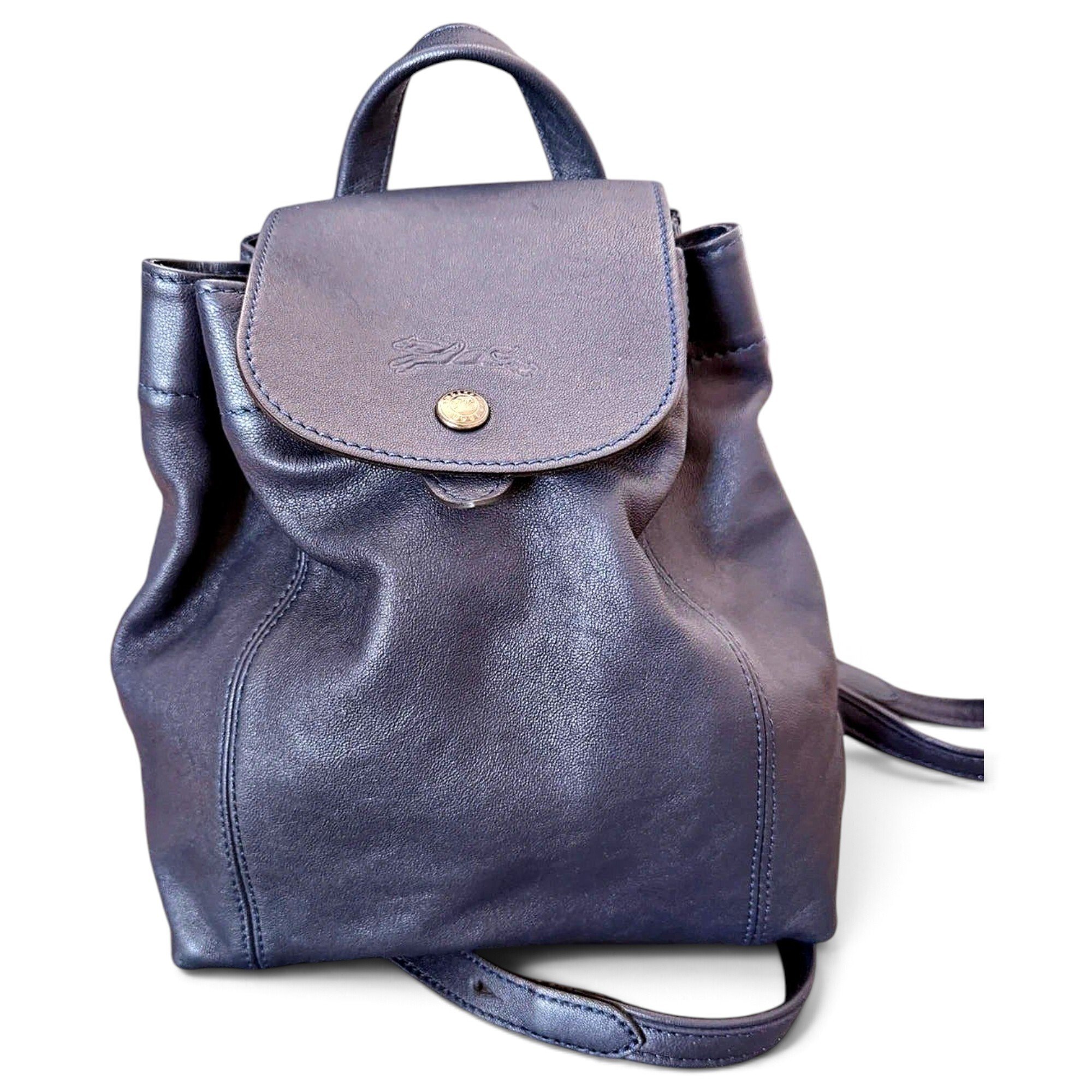 Pliage leather backpack