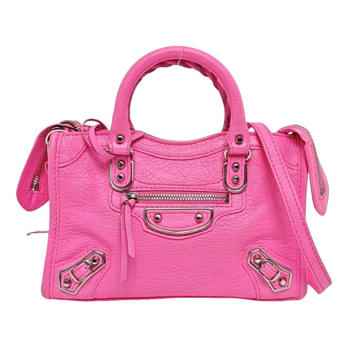 City leather handbag