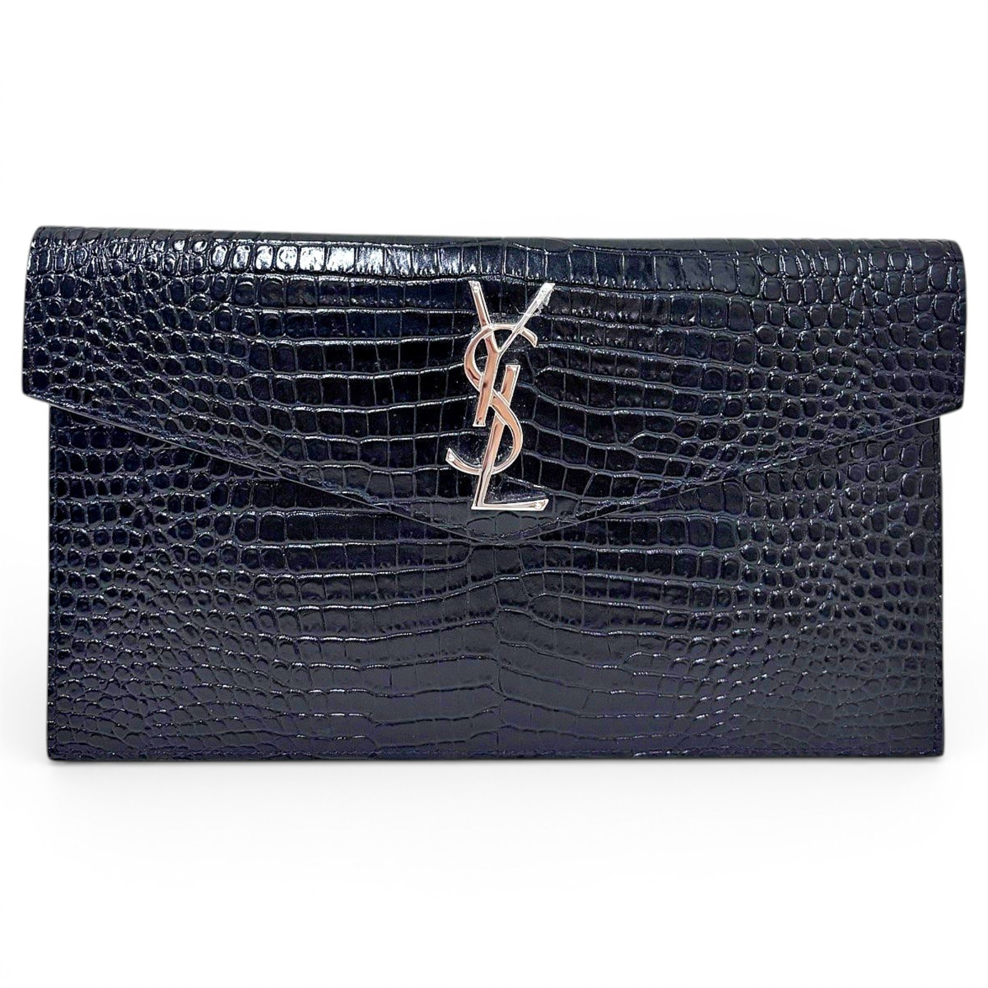Uptown leather clutch bag