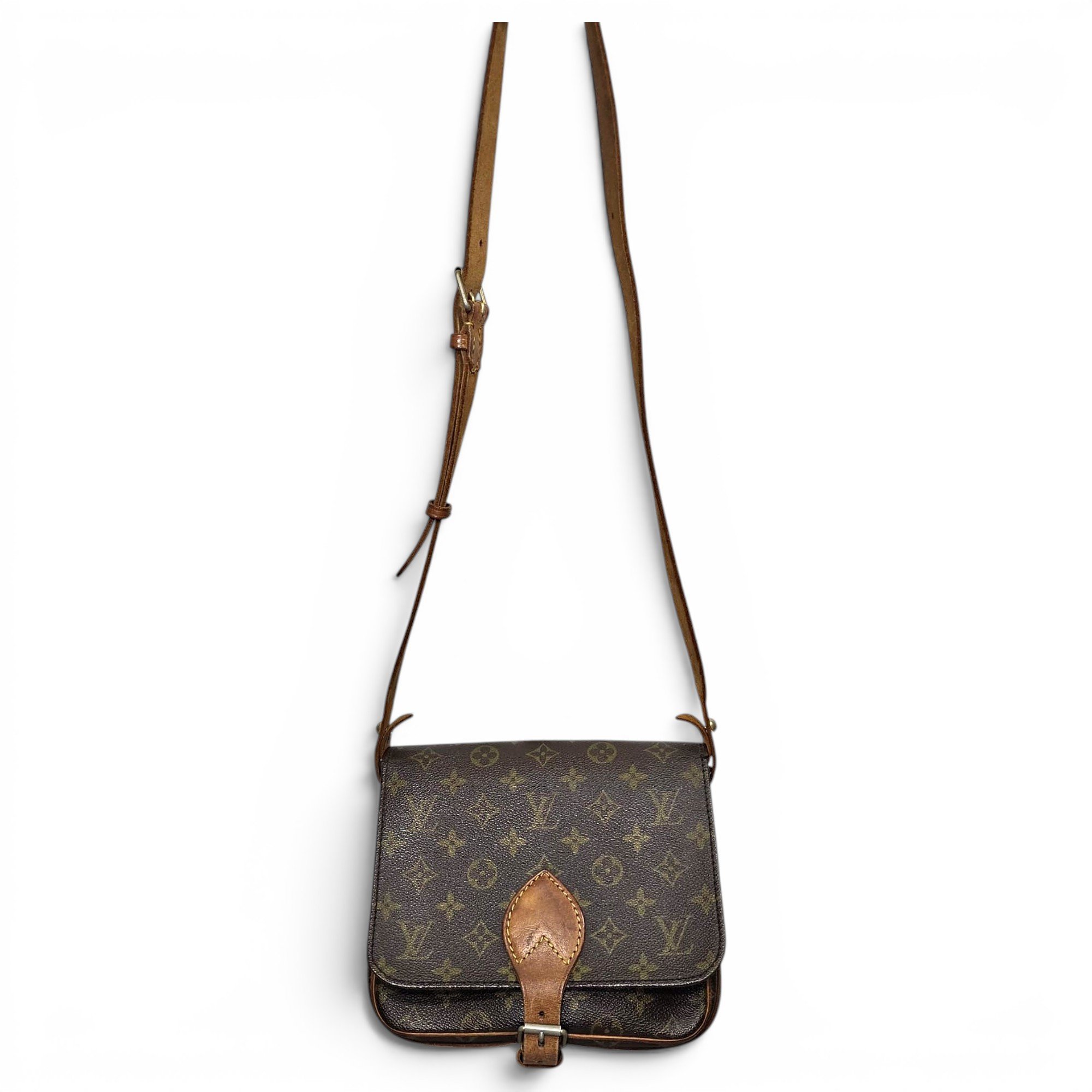Cartouchière leather crossbody bag