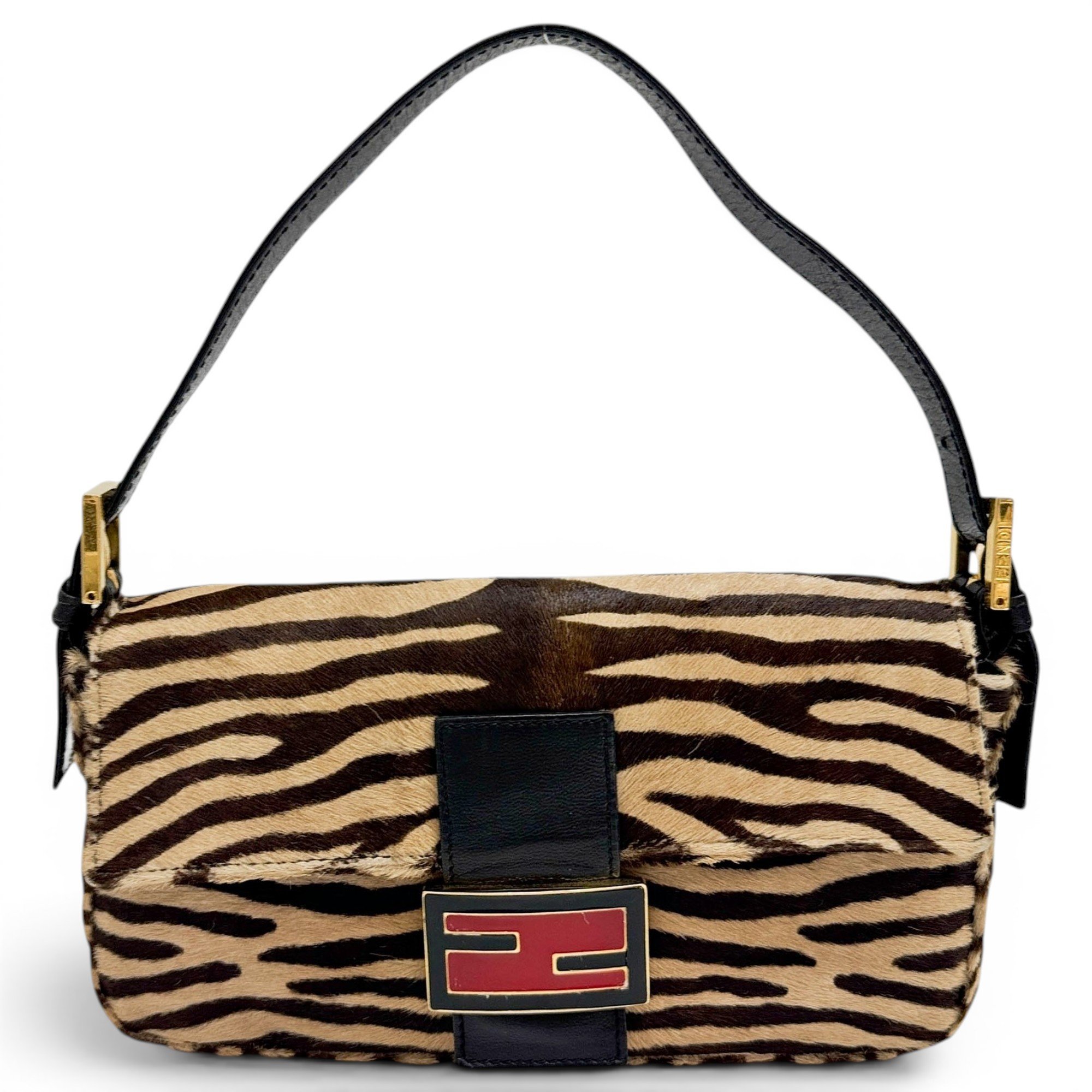 Baguette pony-style calfskin handbag