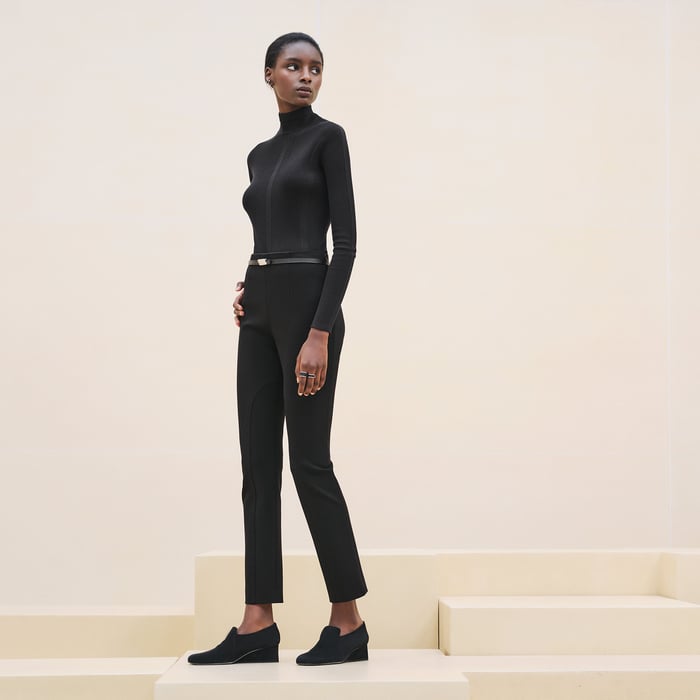 Noir High-waisted Pants