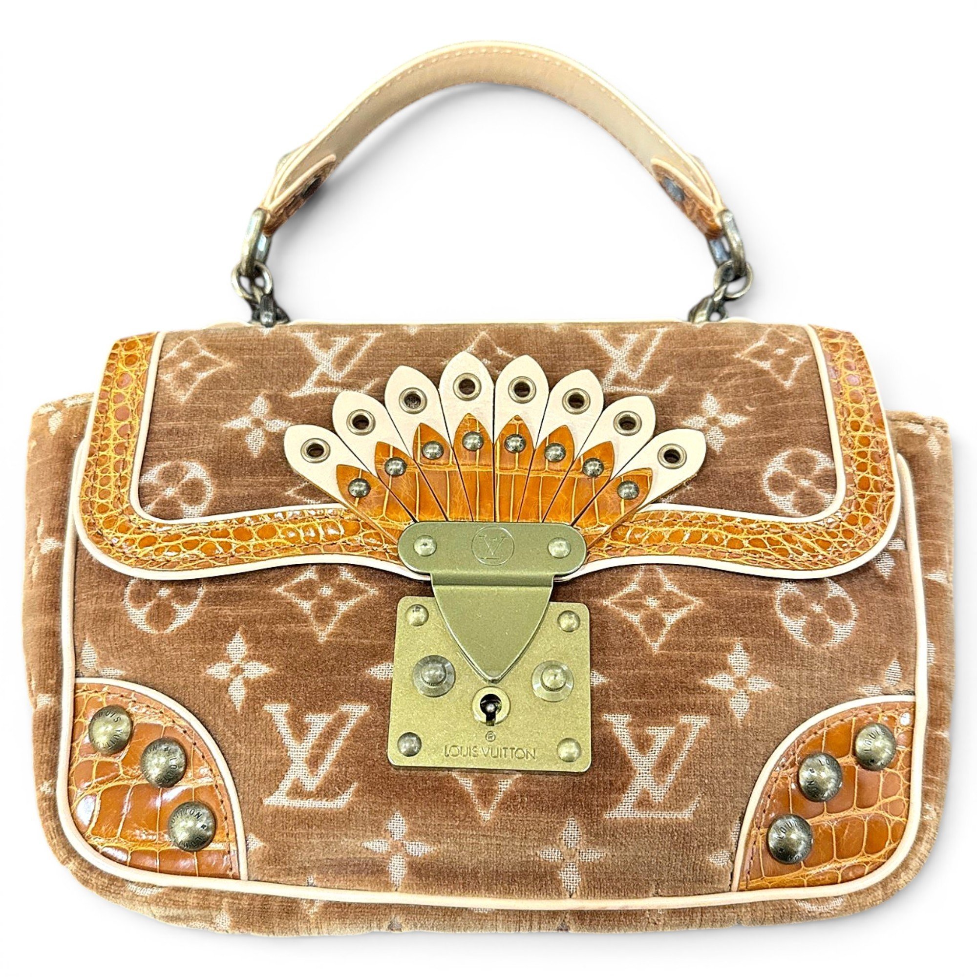 Petite Malle velvet mini bag