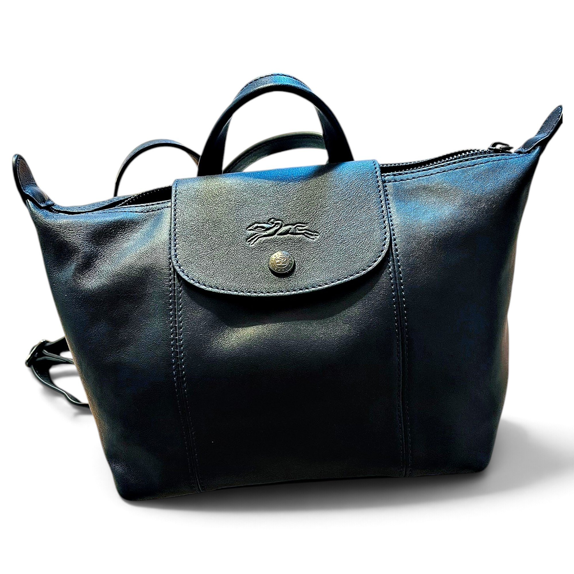 Pliage leather backpack