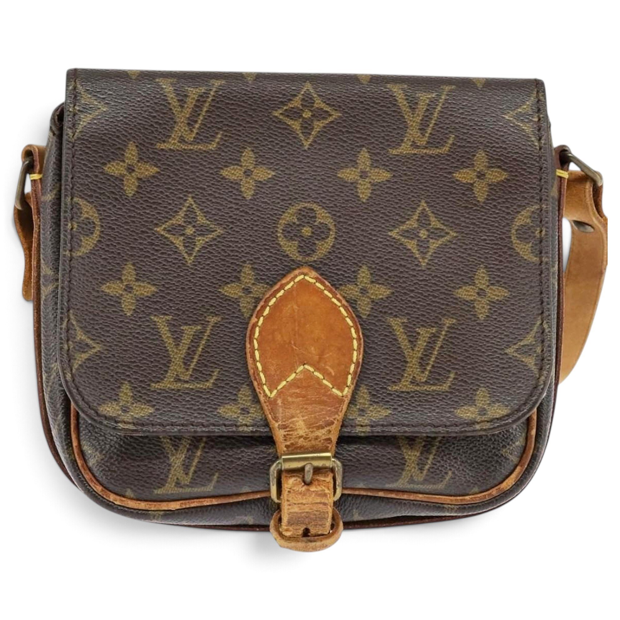 Cartouchière leather handbag