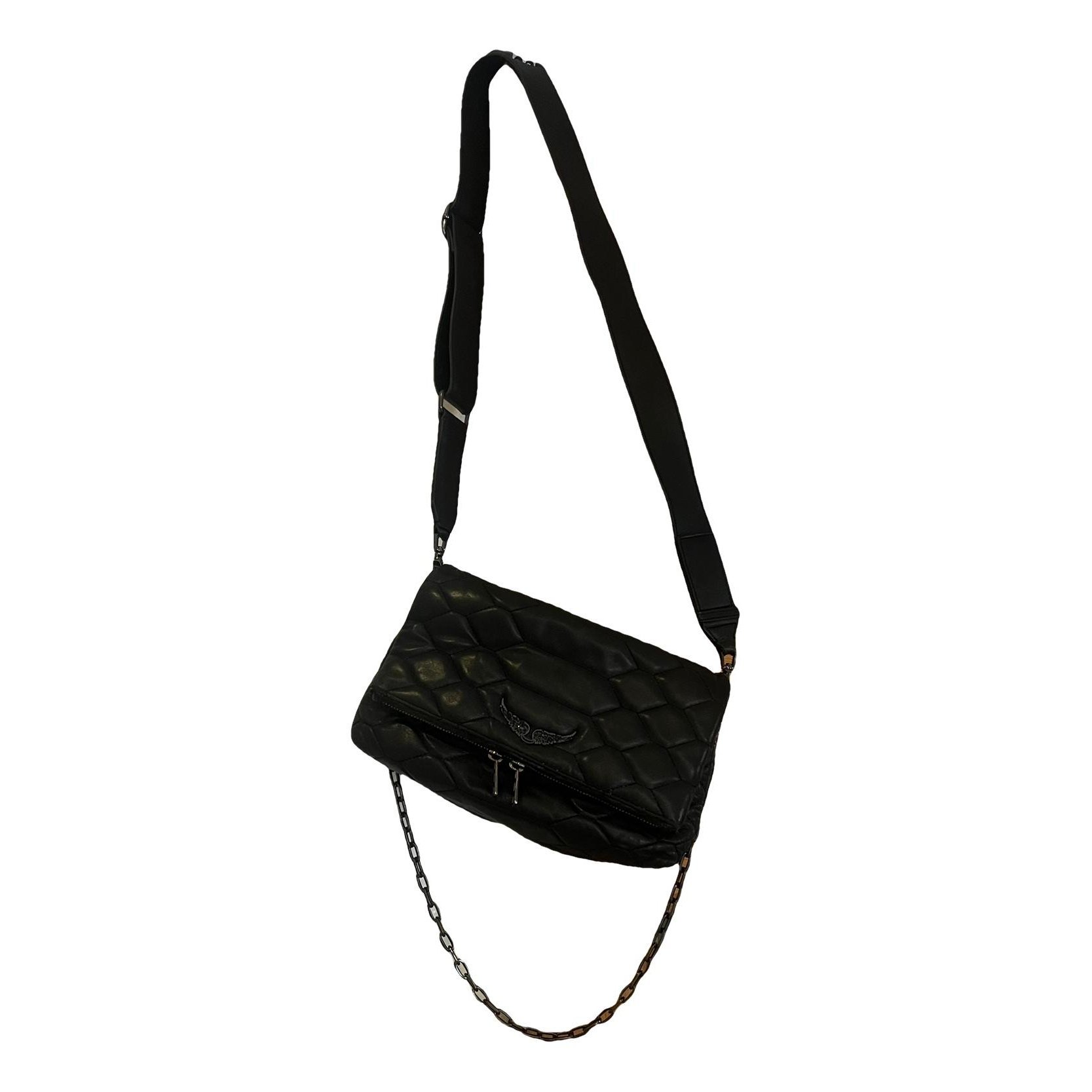 Rock leather clutch bag
