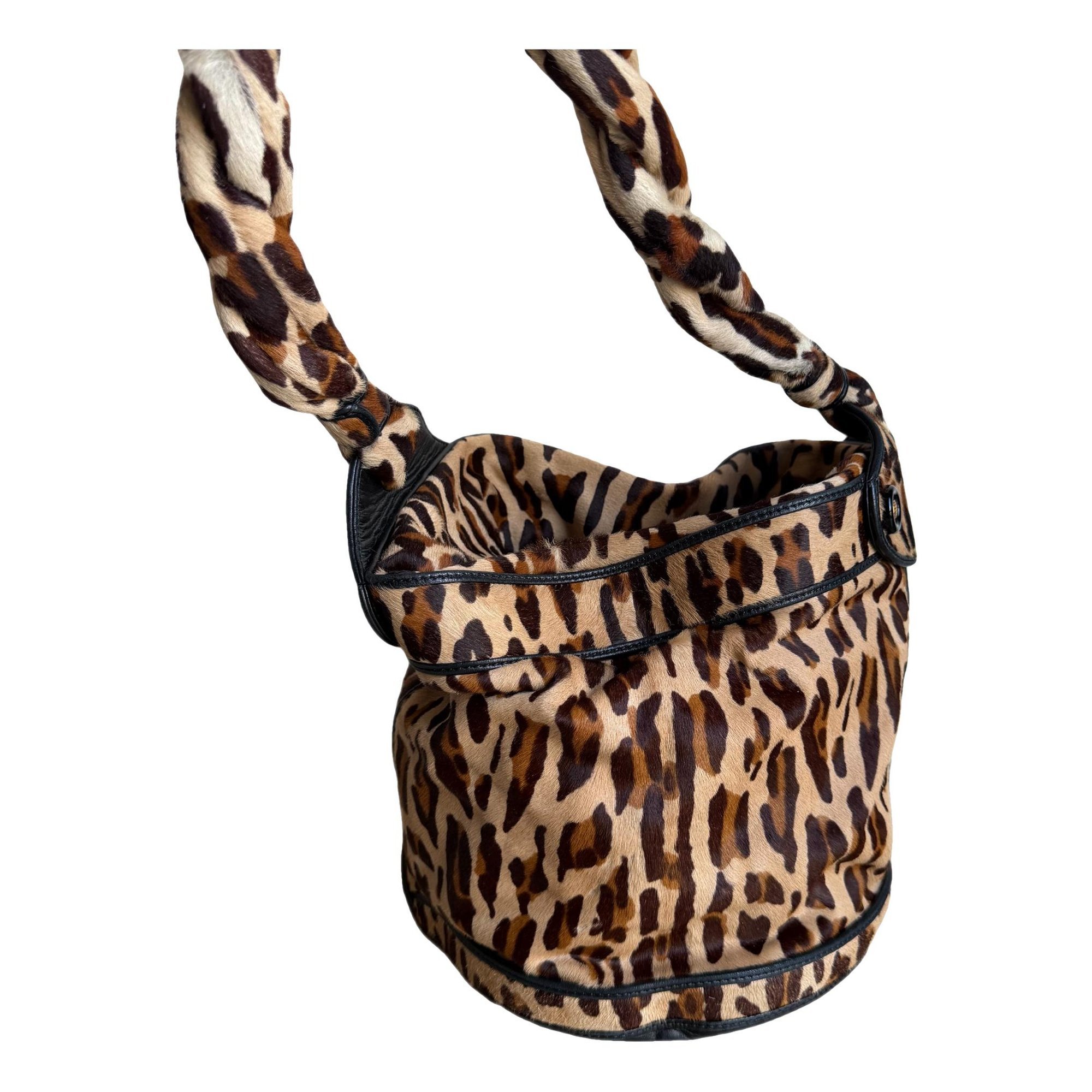 Baguette pony-style calfskin handbag