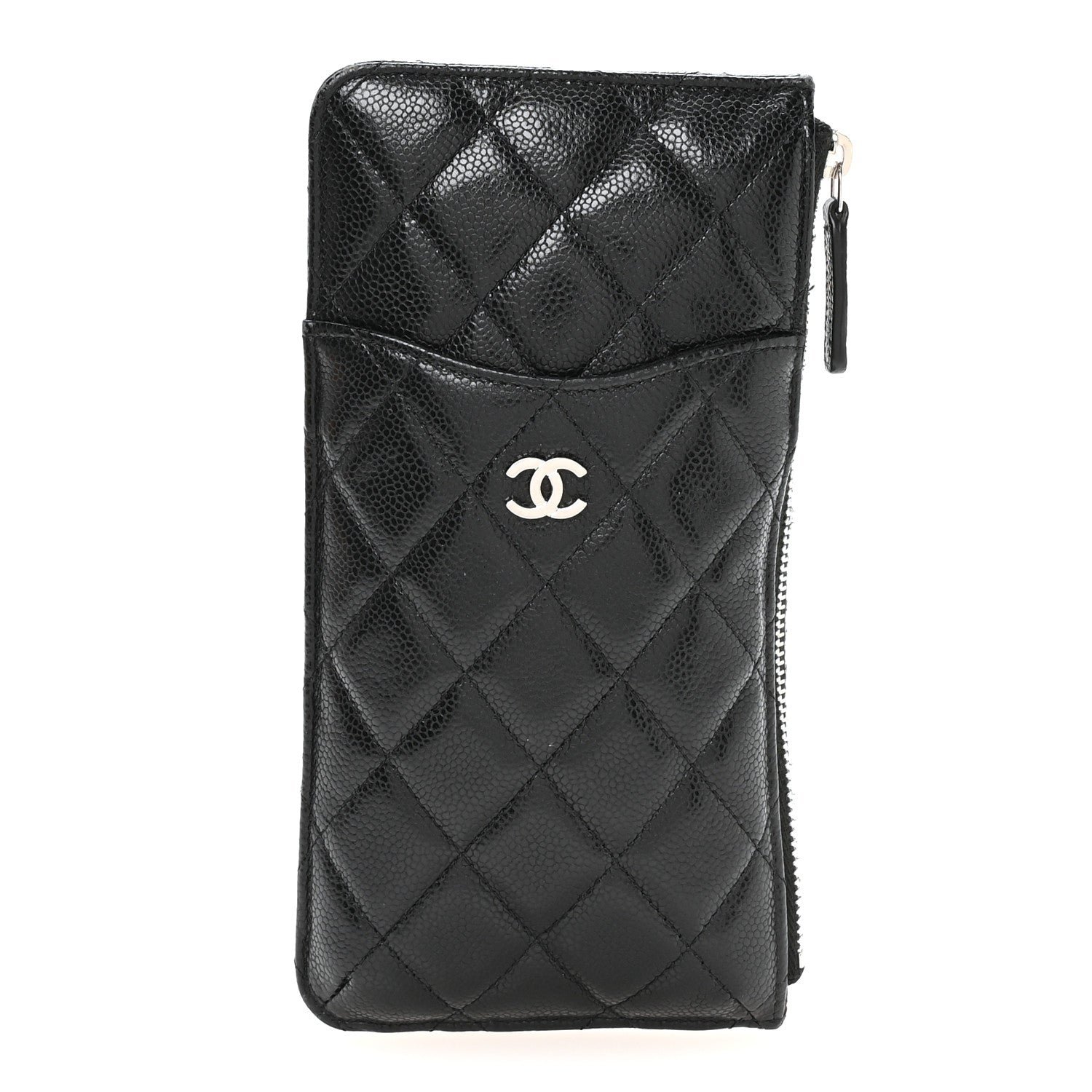 Chanel Caviar Quilted Classic iPhone Pouch Black
