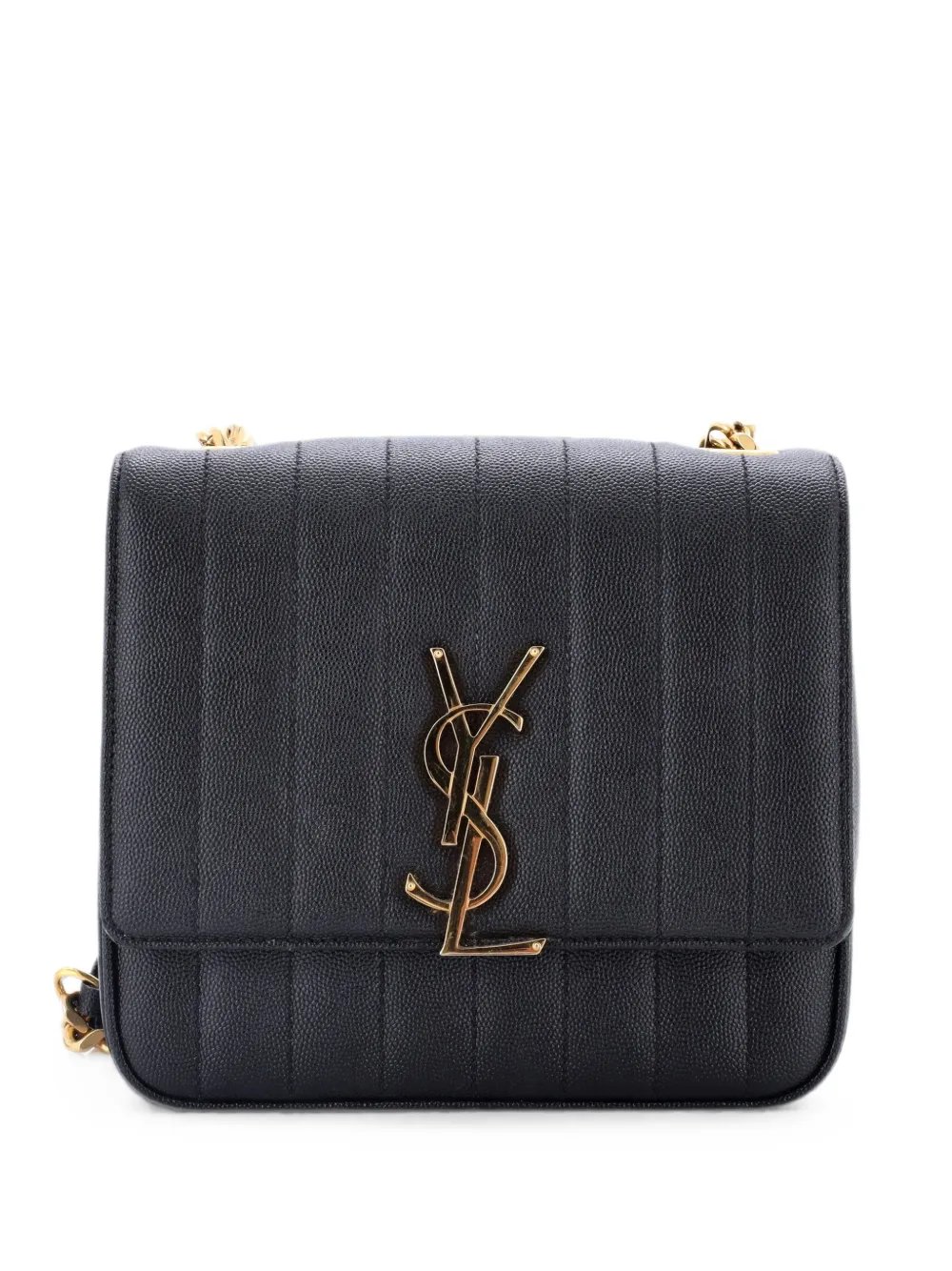 Vicky Vertical Quilted Grainy Leather Medium crossbody bag