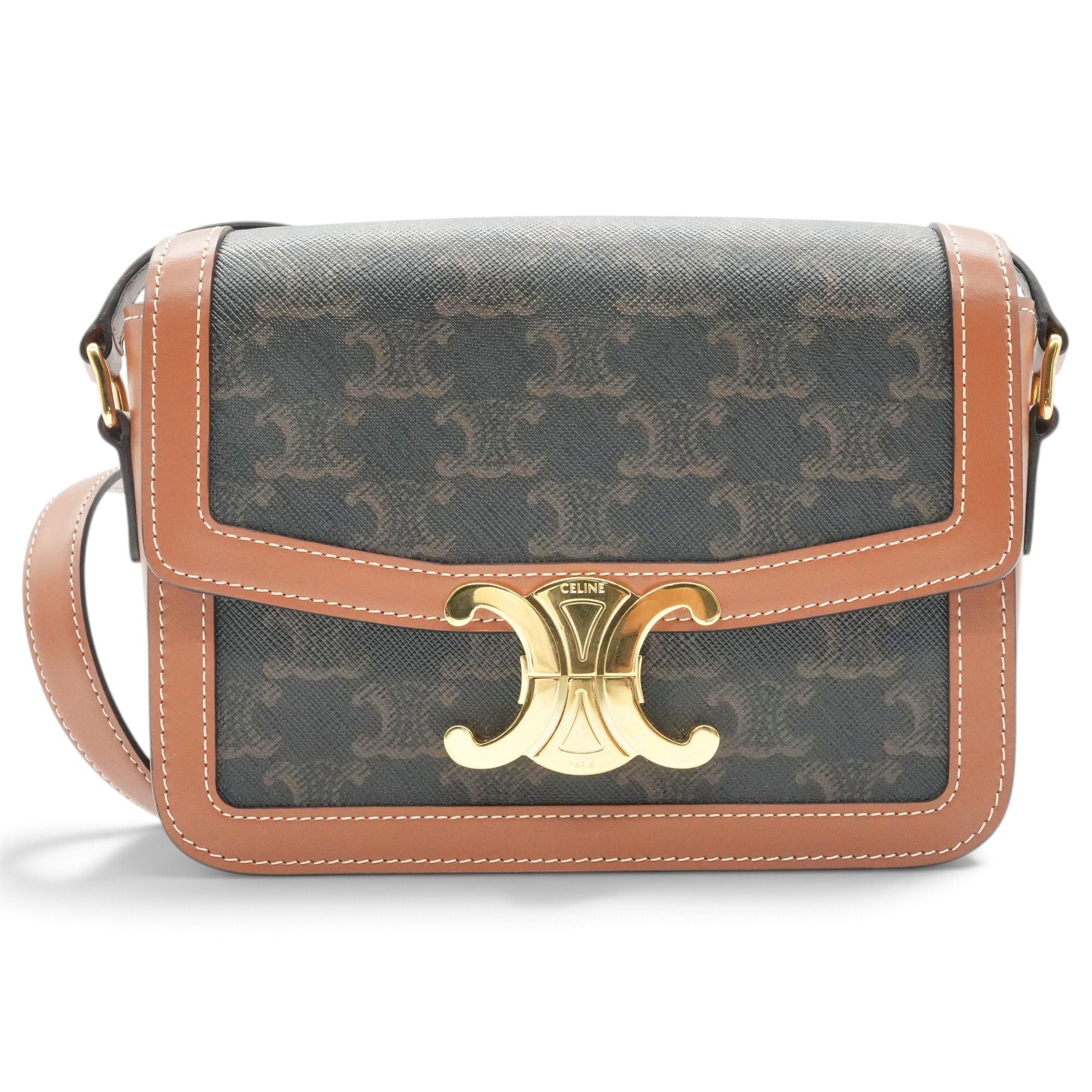 Triomphe leather handbag