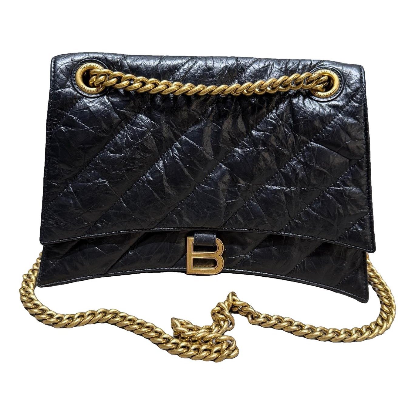 Crush leather handbag