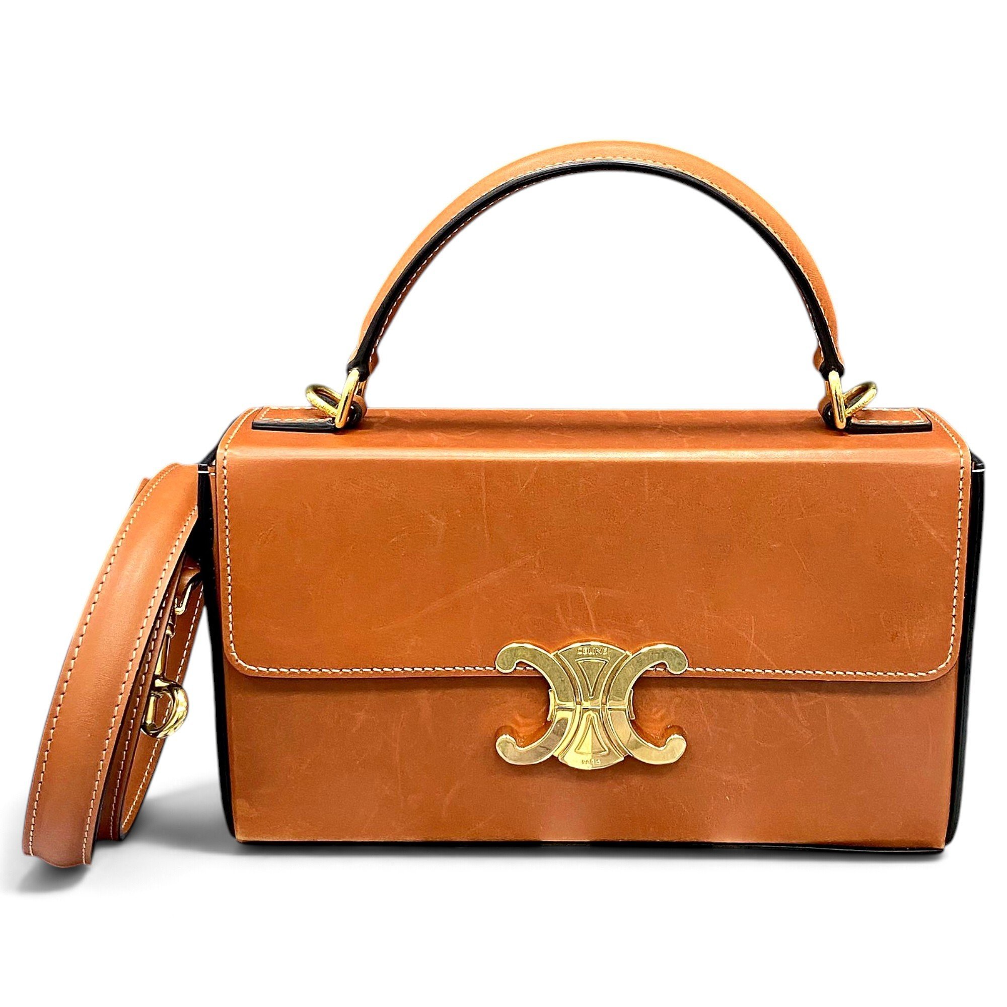 Triomphe leather handbag