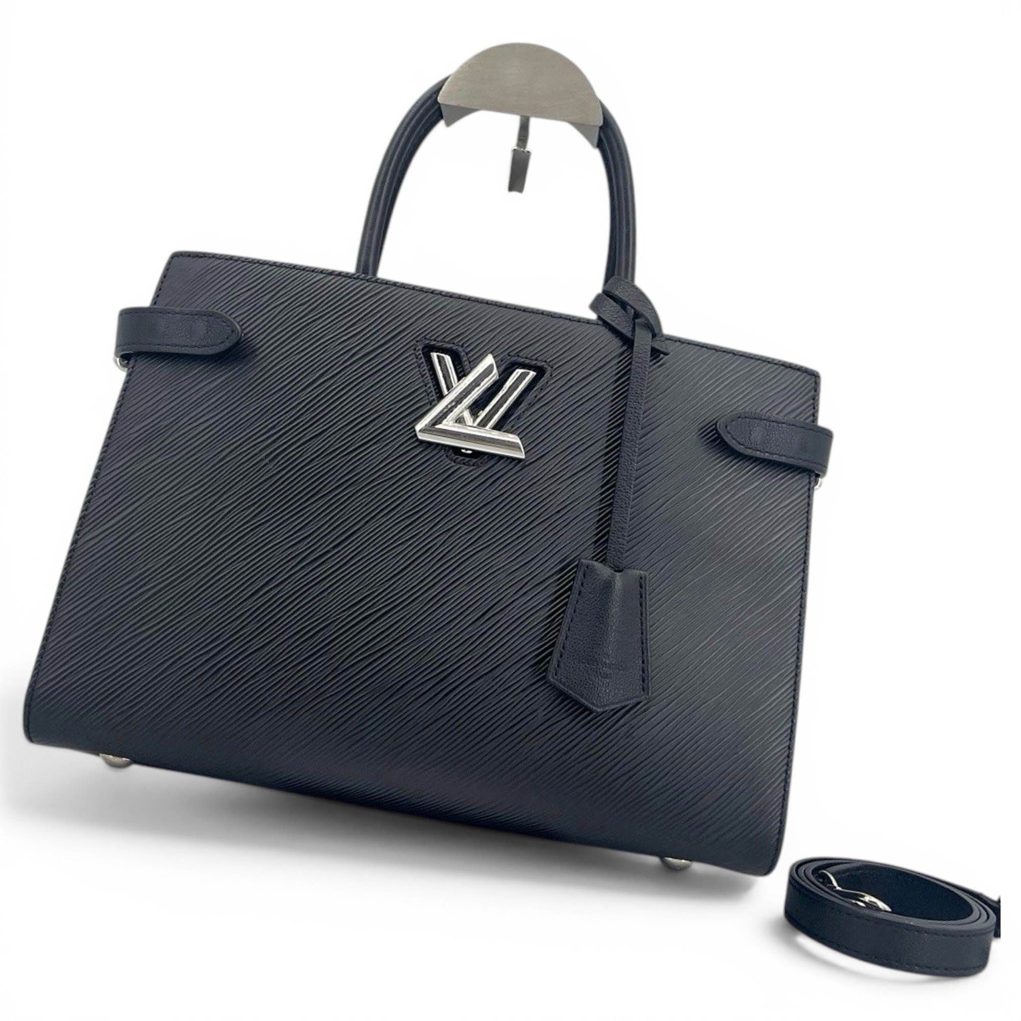 Twist leather handbag