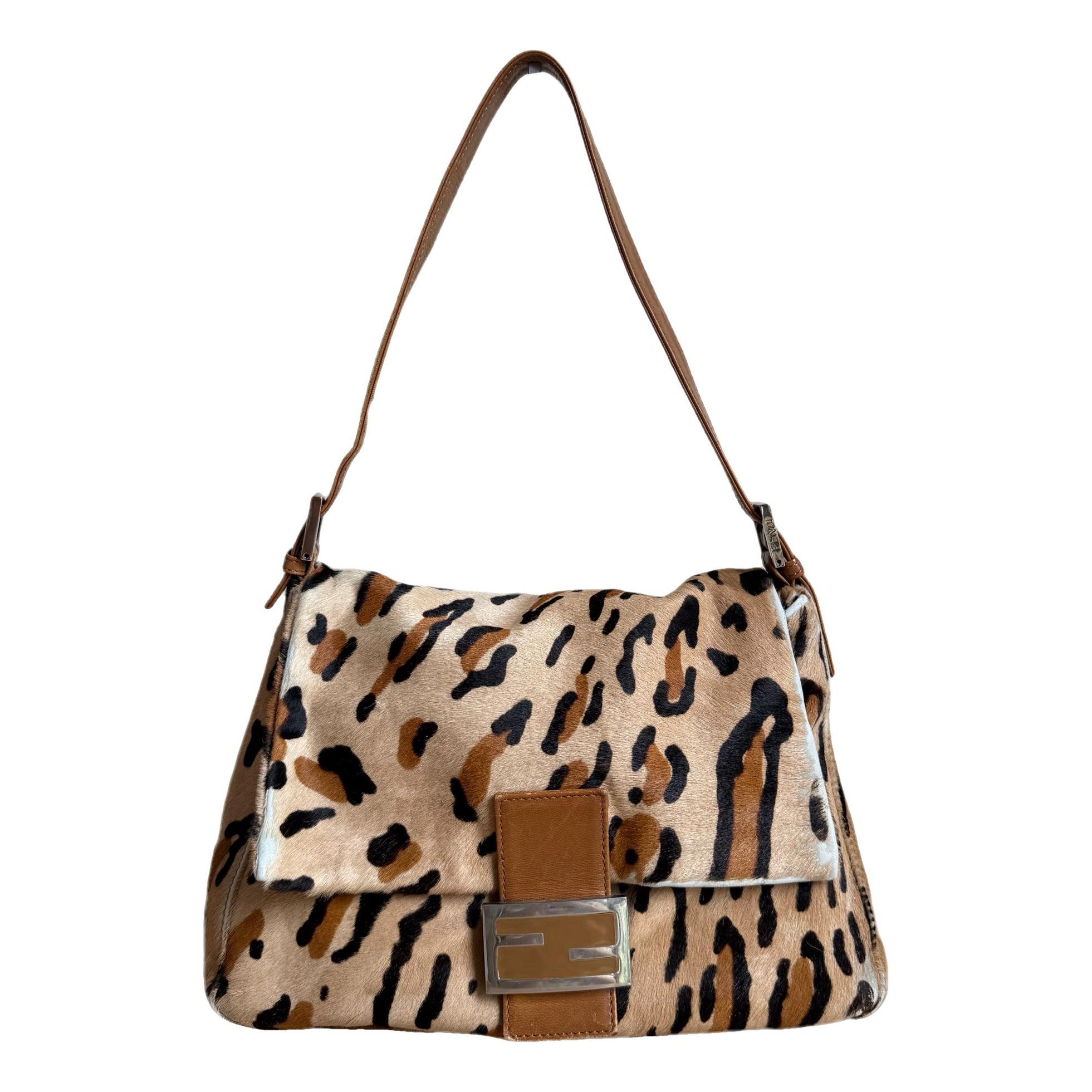 Baguette pony-style calfskin handbag