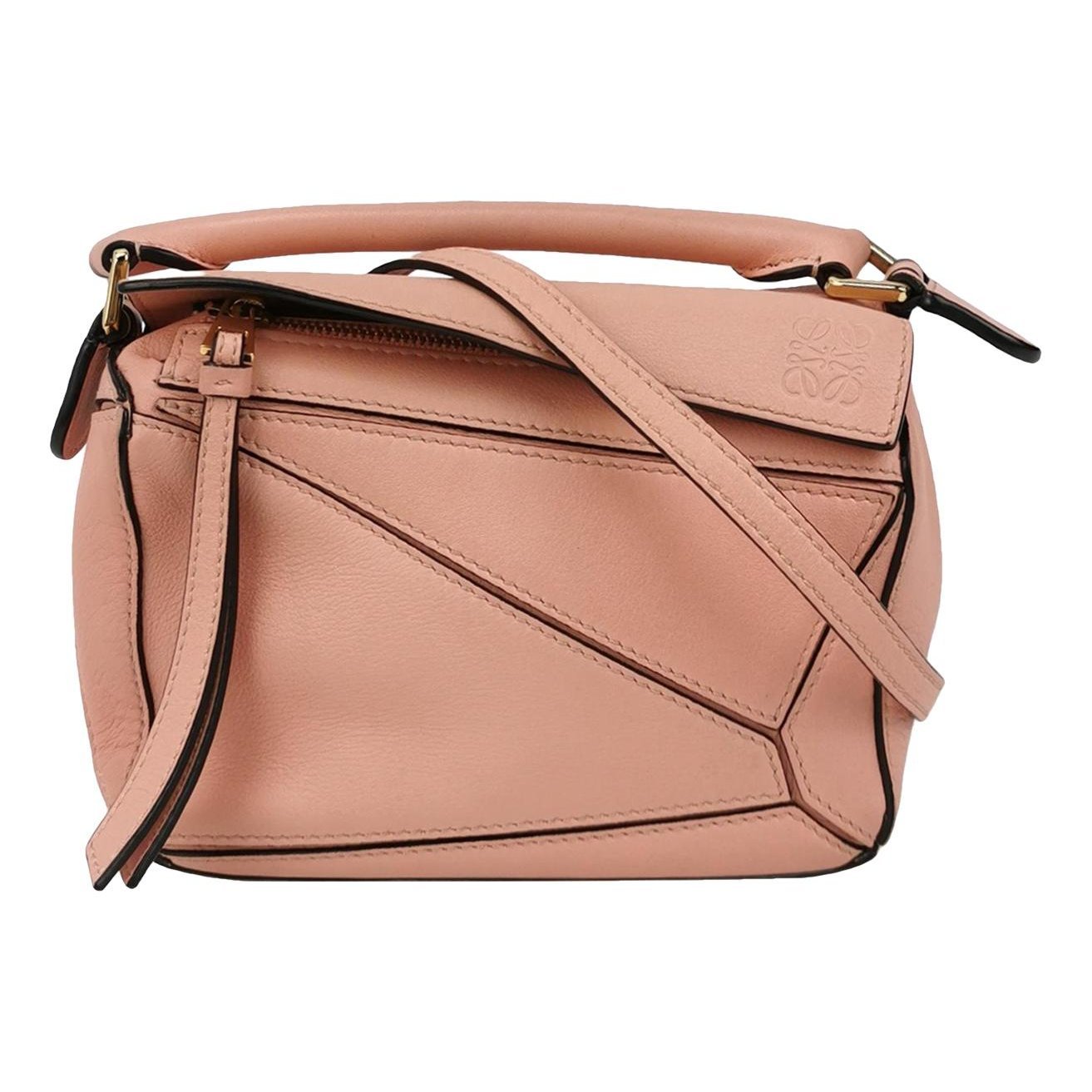 Puzzle leather handbag