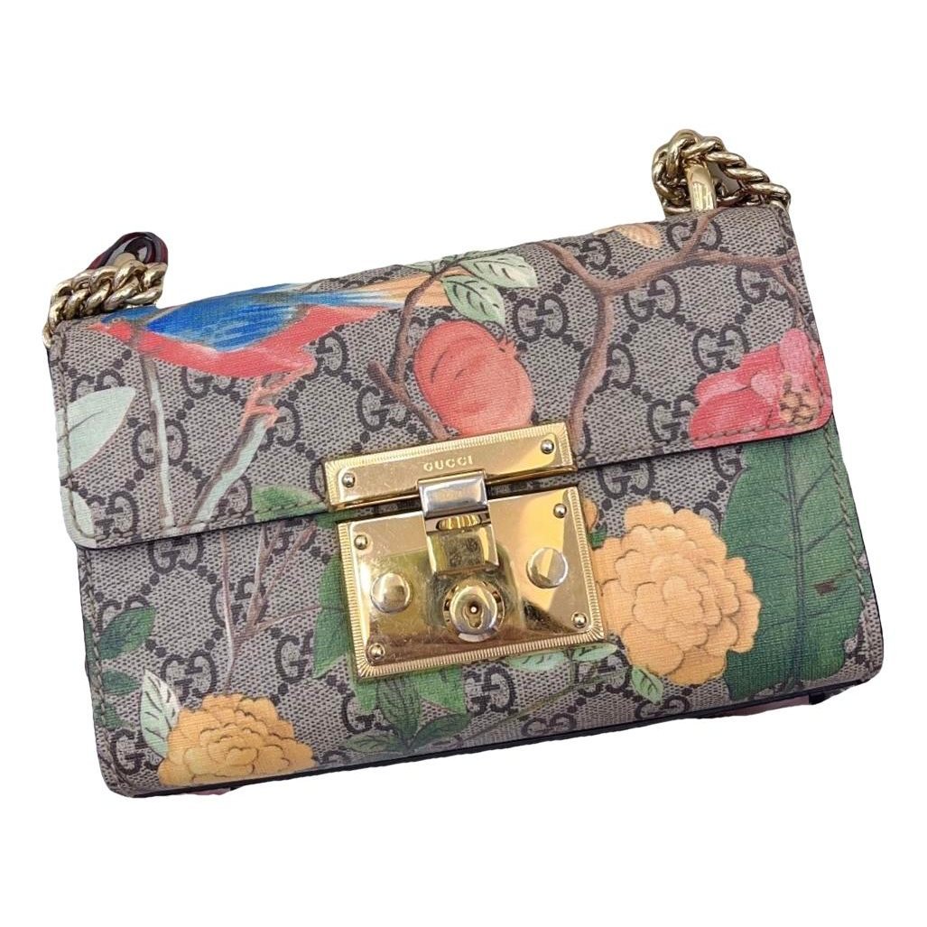 Padlock leather handbag