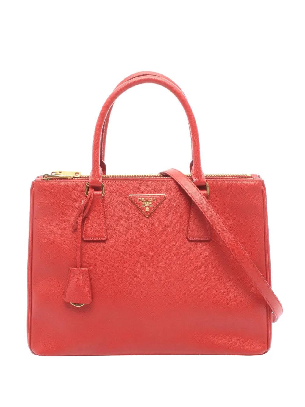 2000-2013 Medium Saffiano Lux Galleria Double Zip satchel