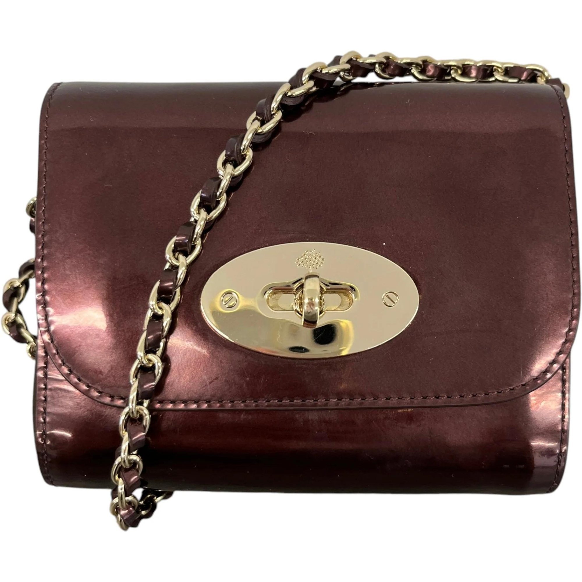 Patent leather handbag