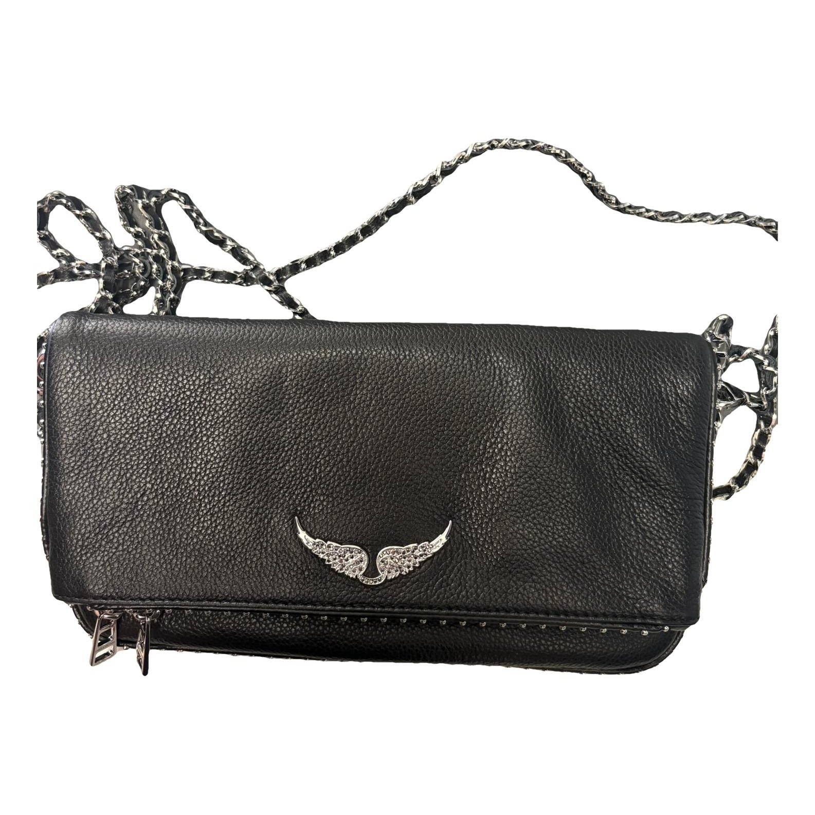 Rock leather clutch bag