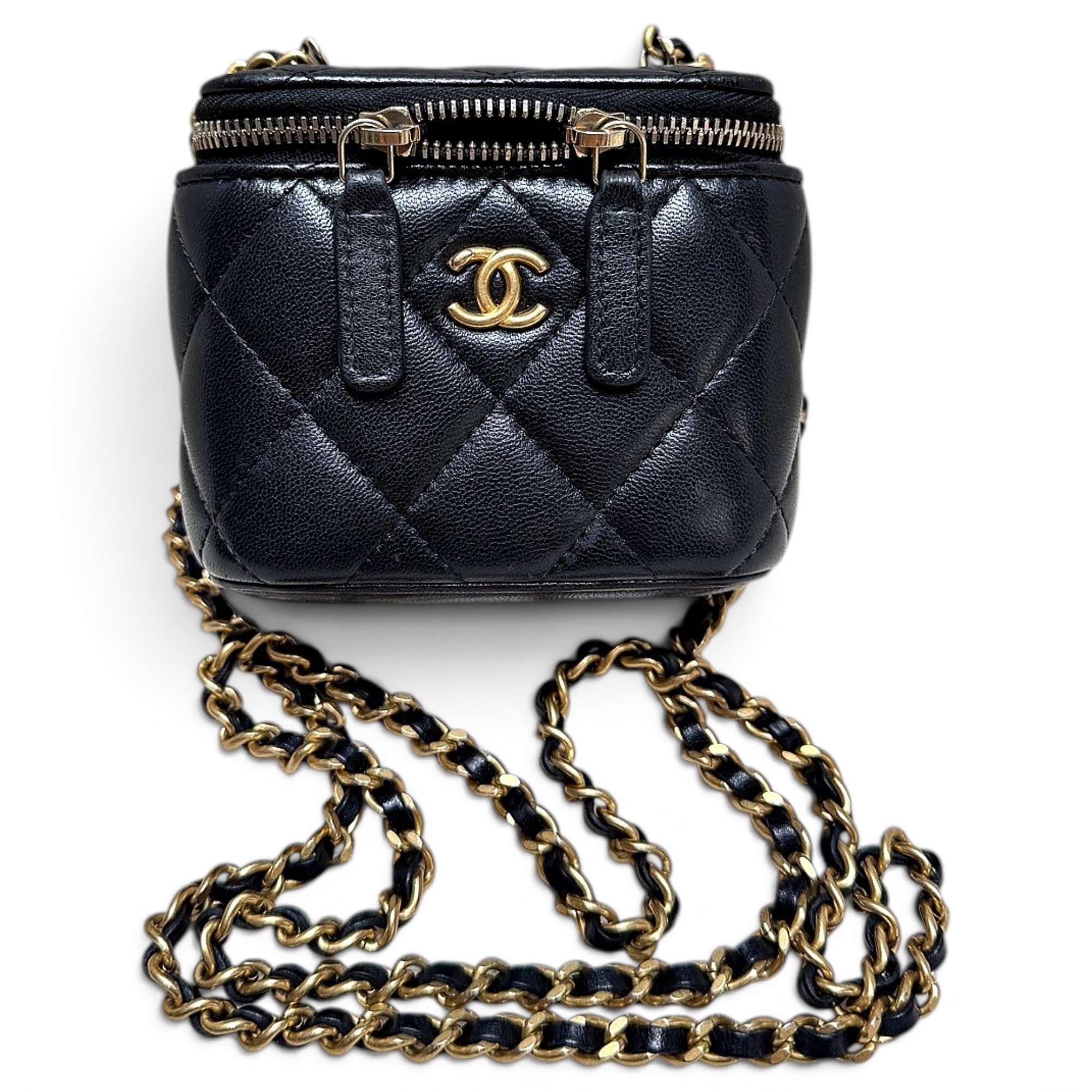 Trendy CC Vanity leather handbag