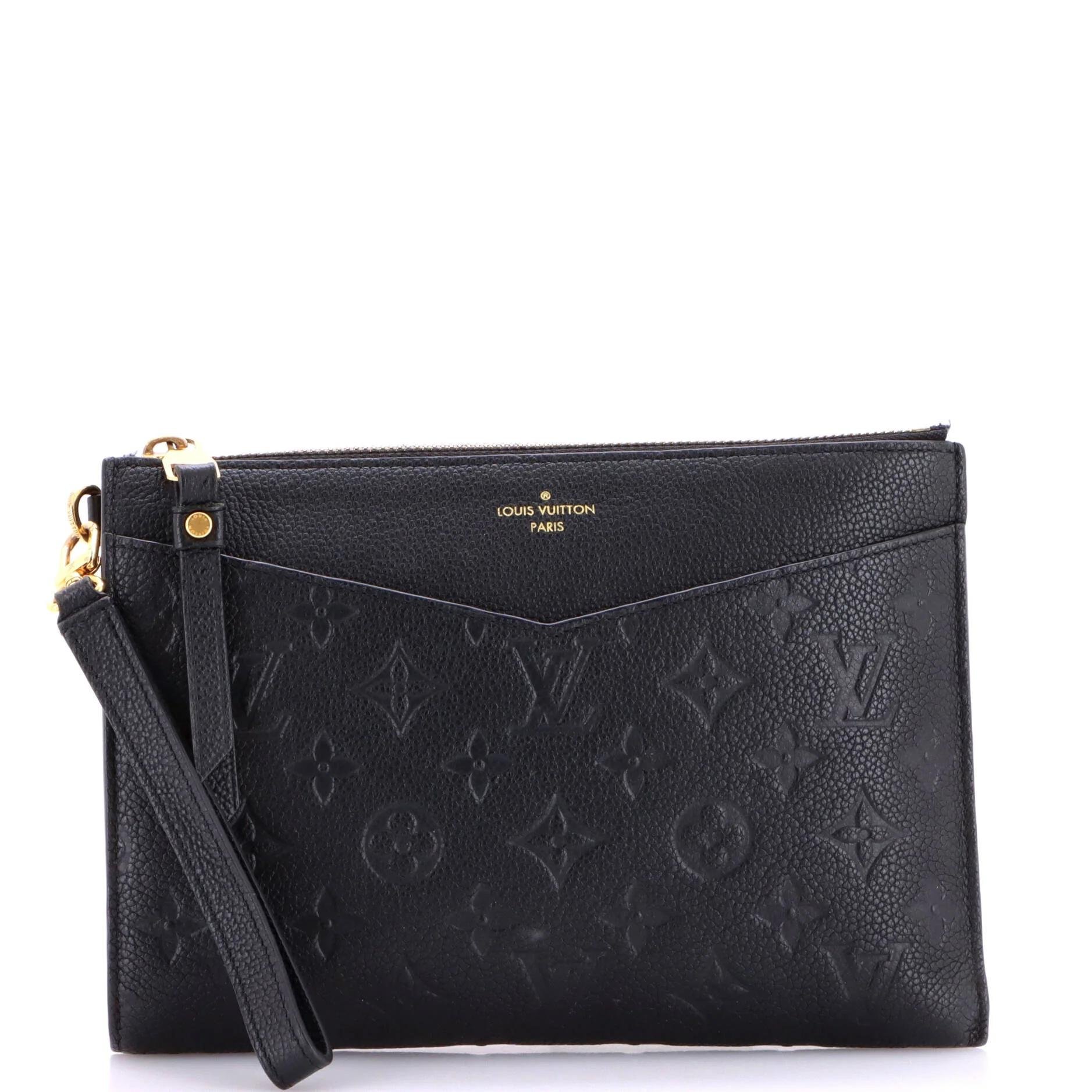 Leather clutch bag