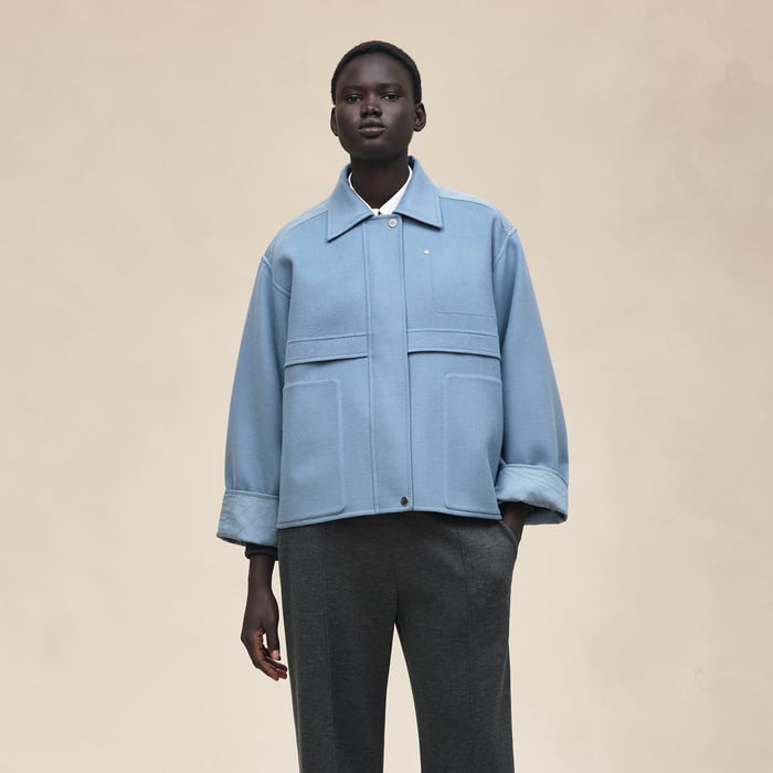 Bleu Adriatique "Chaine d'Ancre" Short Coat