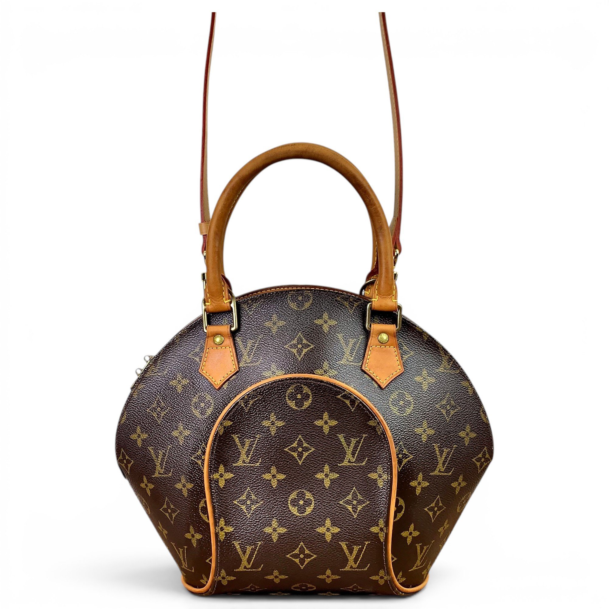 Ellipse leather crossbody bag