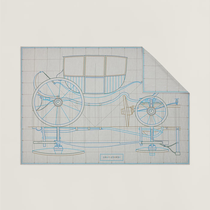Gris Hippomobile En Coupe Blanket