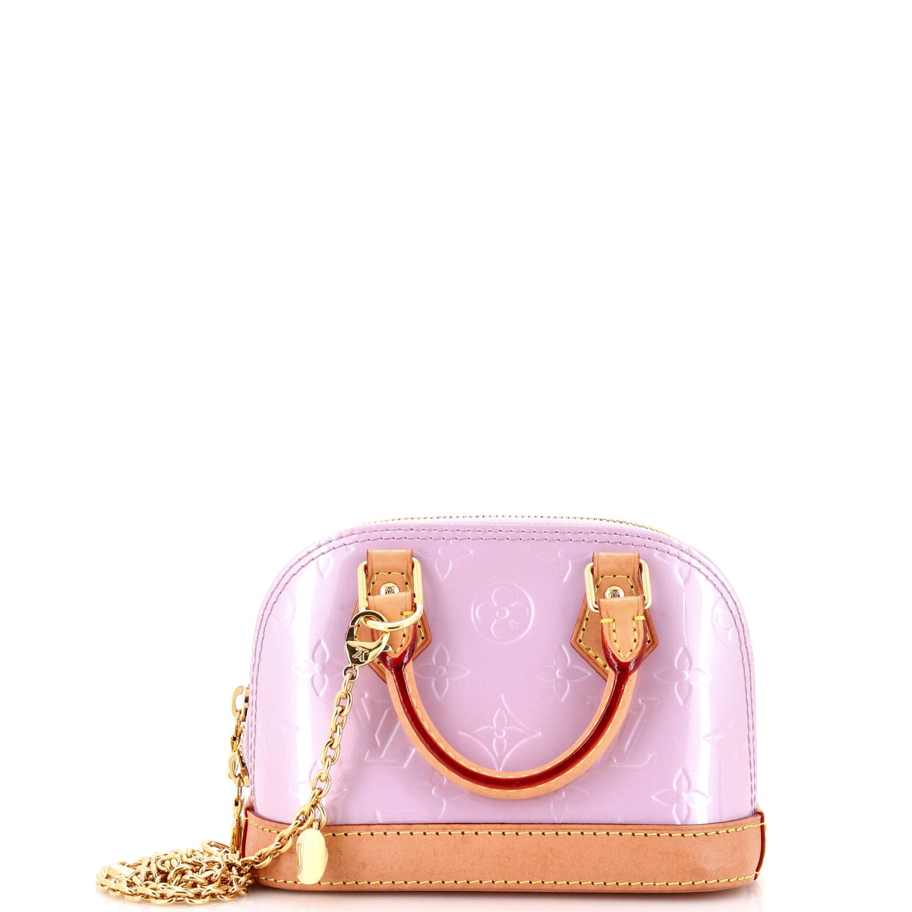 Alma Charm Chain Handbag Monogram Vernis Nano