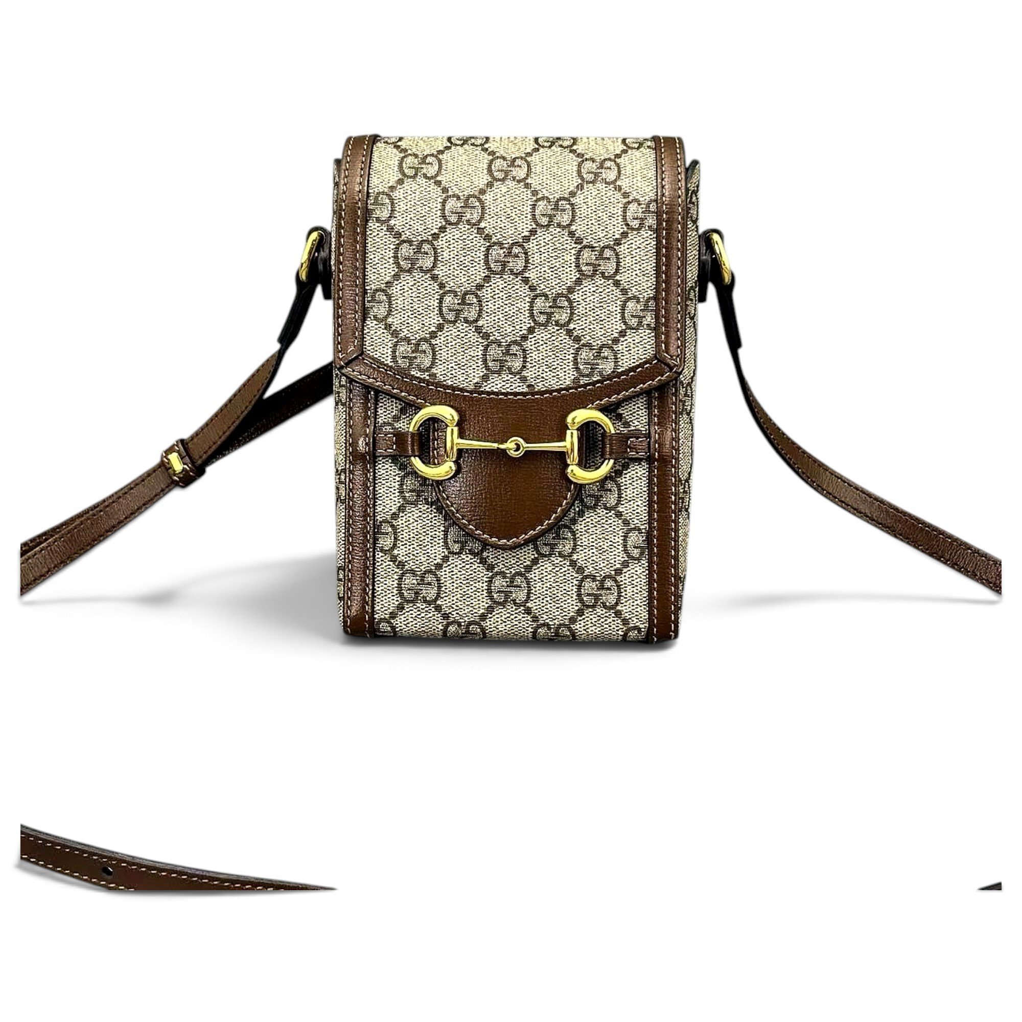 Horsebit 1955 Vertical leather crossbody bag
