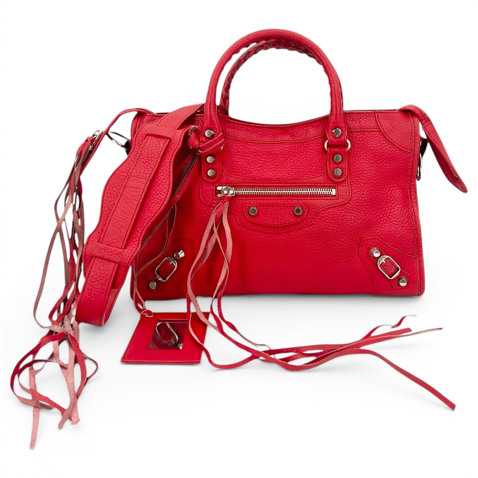 City leather handbag